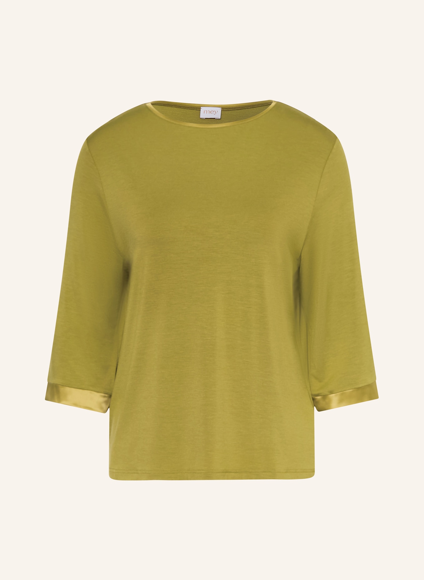 mey Schlafshirt mit 3/4-Arm: OLIV