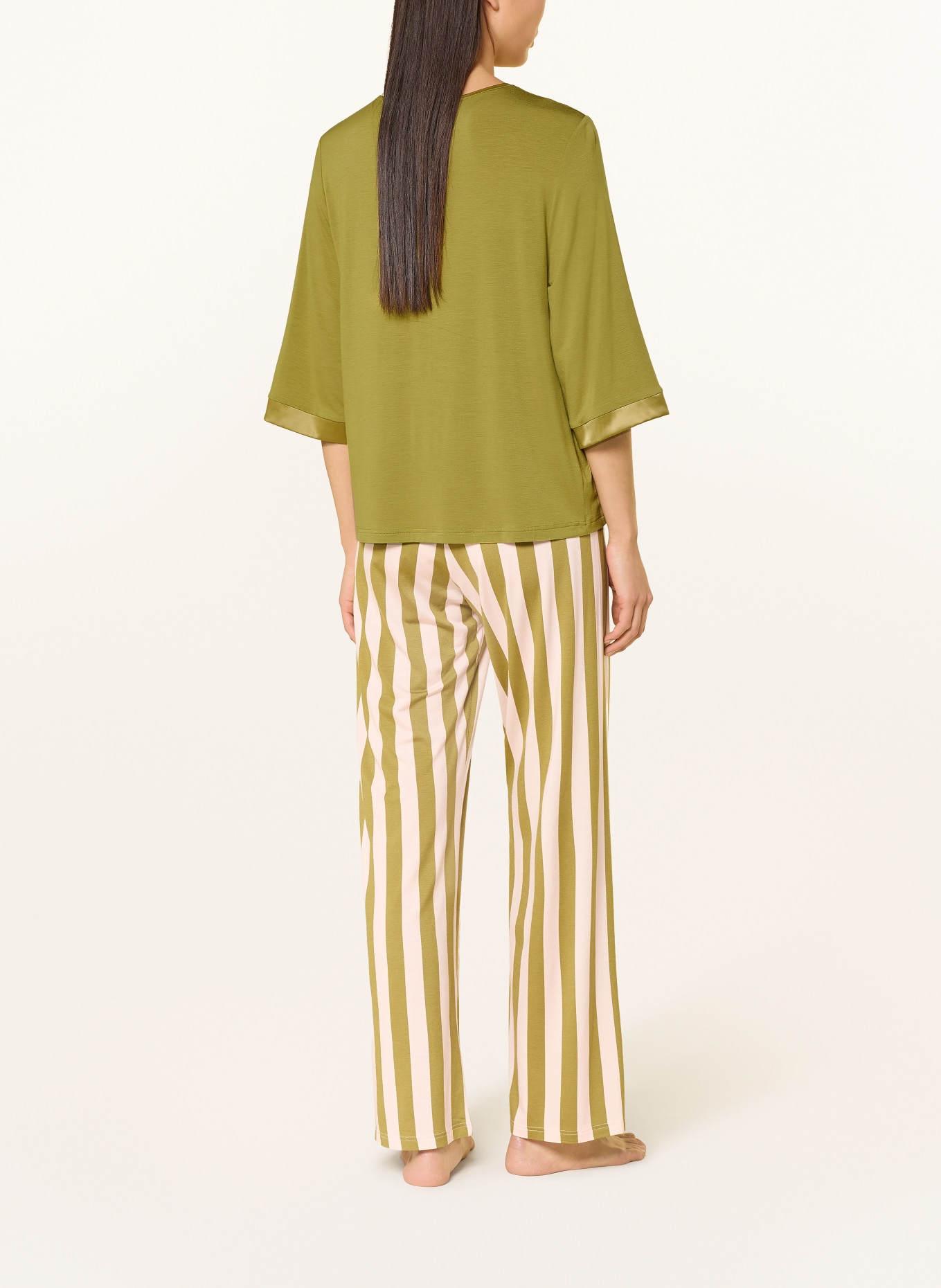 mey Schlafshirt mit 3/4-Arm: OLIV