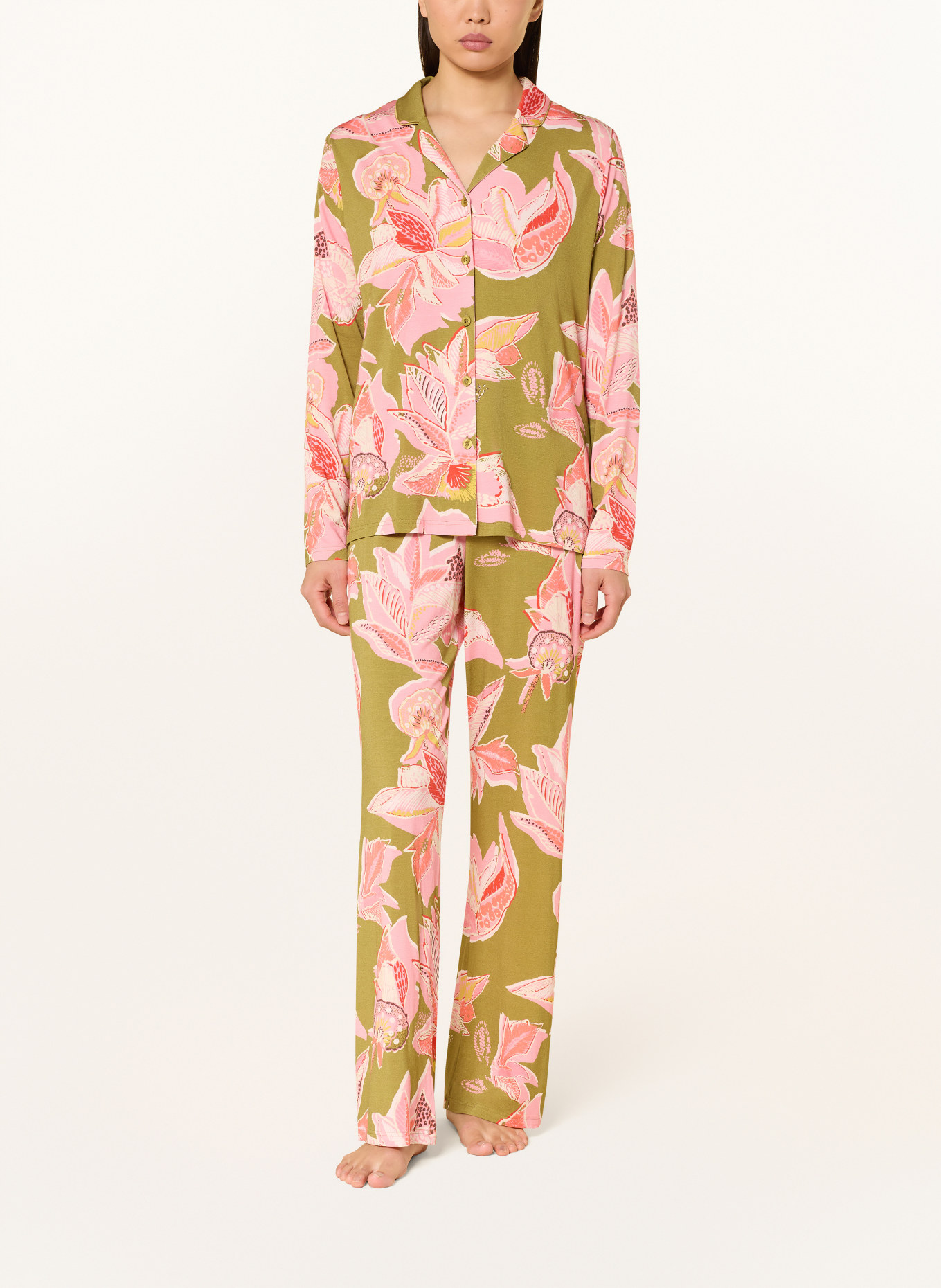mey Schlafanzug: OLIV / ROSA / ROT