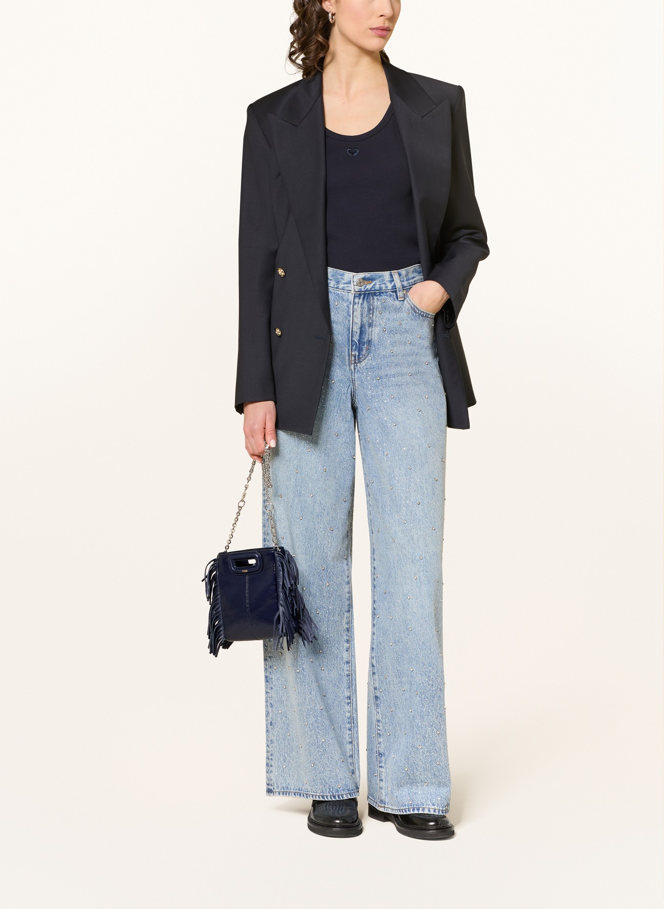 maje Handtasche: DUNKELBLAU