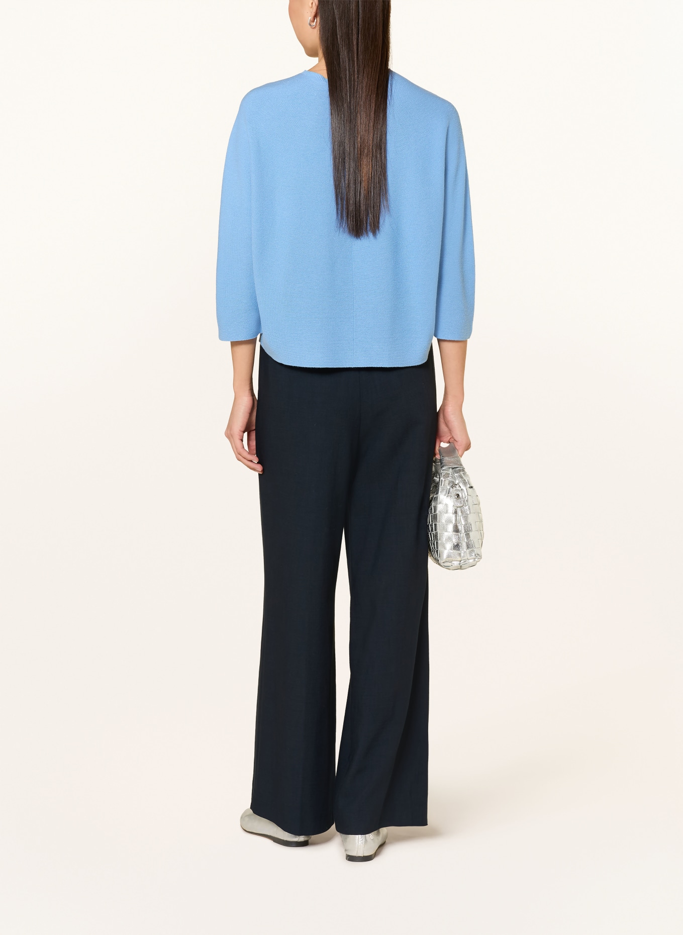 Rich & Royal Sweater with 3/4 sleeves: BLUE