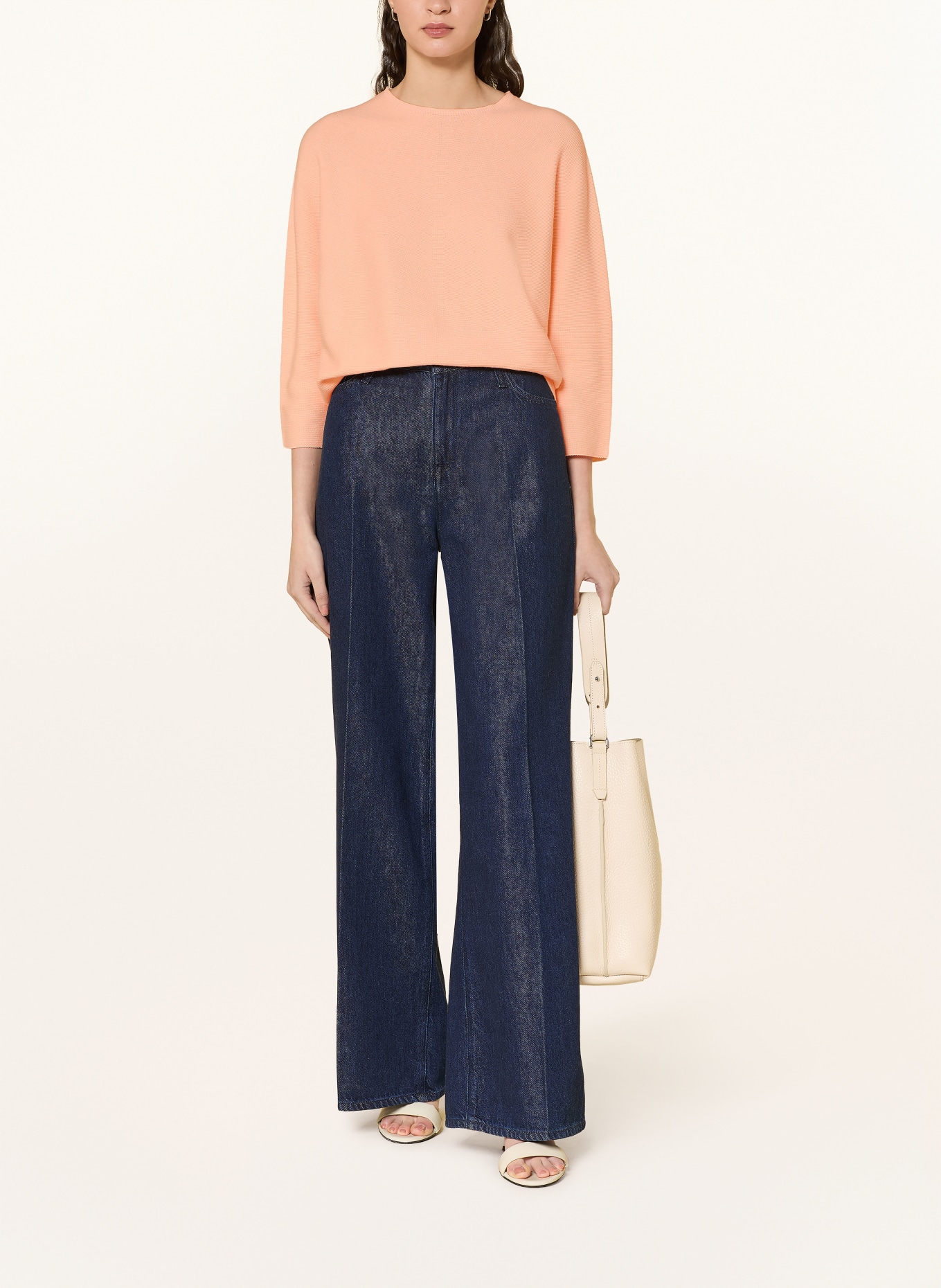 Rich & Royal Sweater with 3/4 sleeves: SALMON