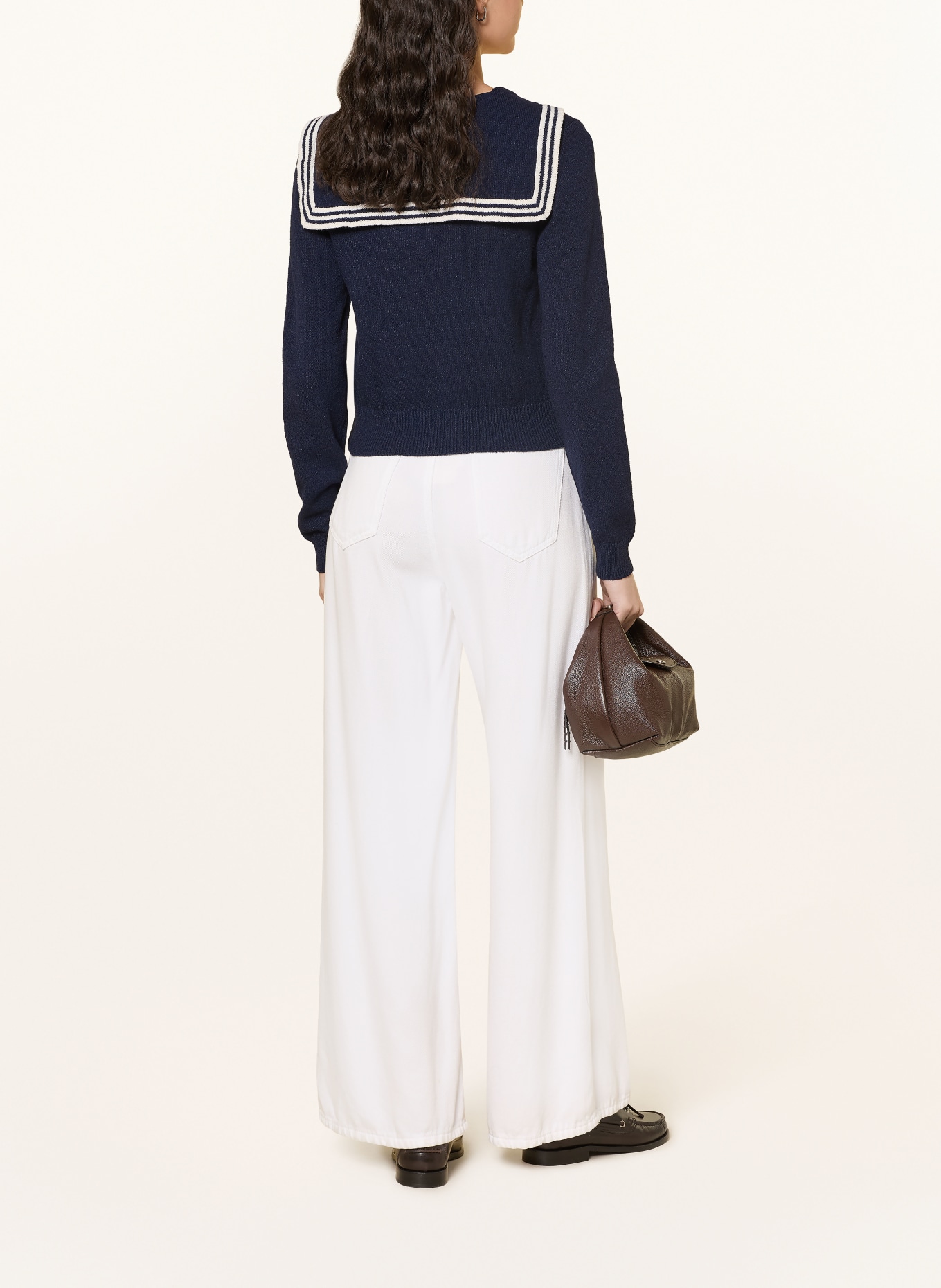 Rich & Royal Strickjacke: DUNKELBLAU / WEISS