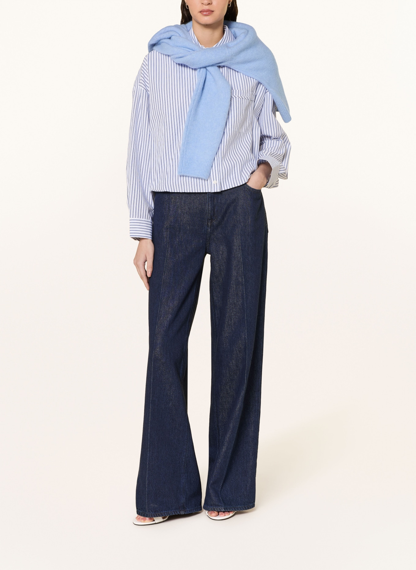 Rich & Royal Hemdbluse: DUNKELBLAU / WEISS