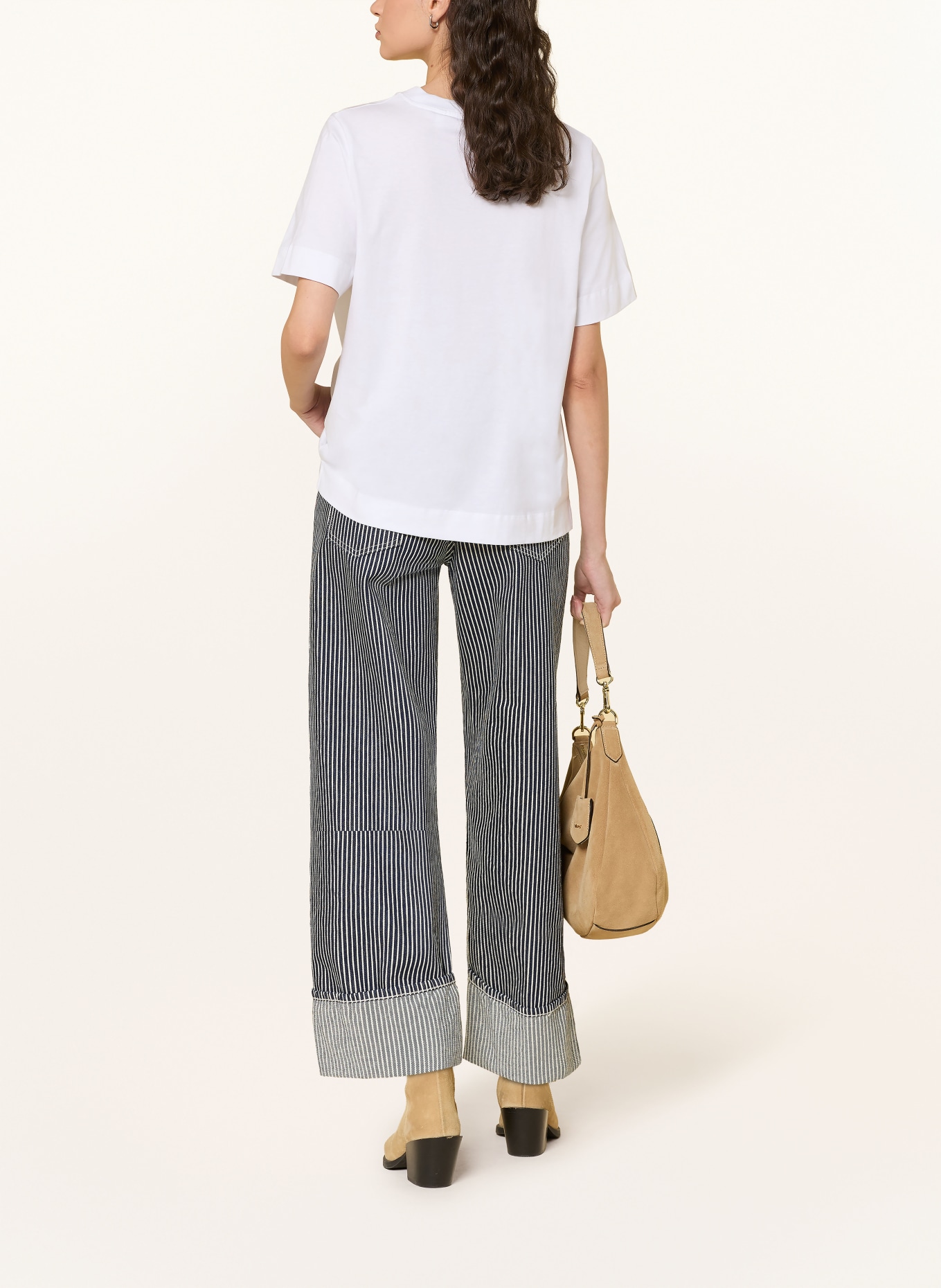 Rich & Royal T-Shirt: WEISS / DUNKELBLAU