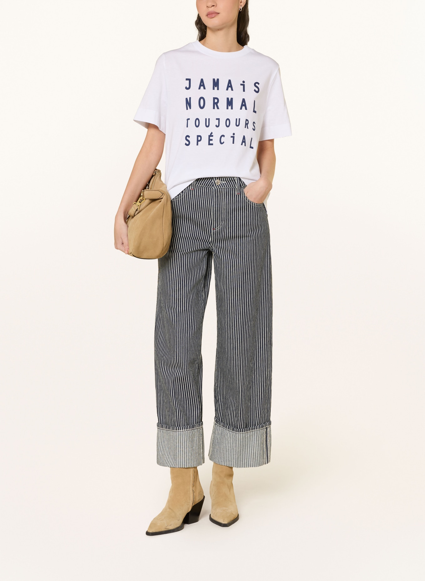 Rich & Royal Cropped Jeans: 700 DENIM BLUE