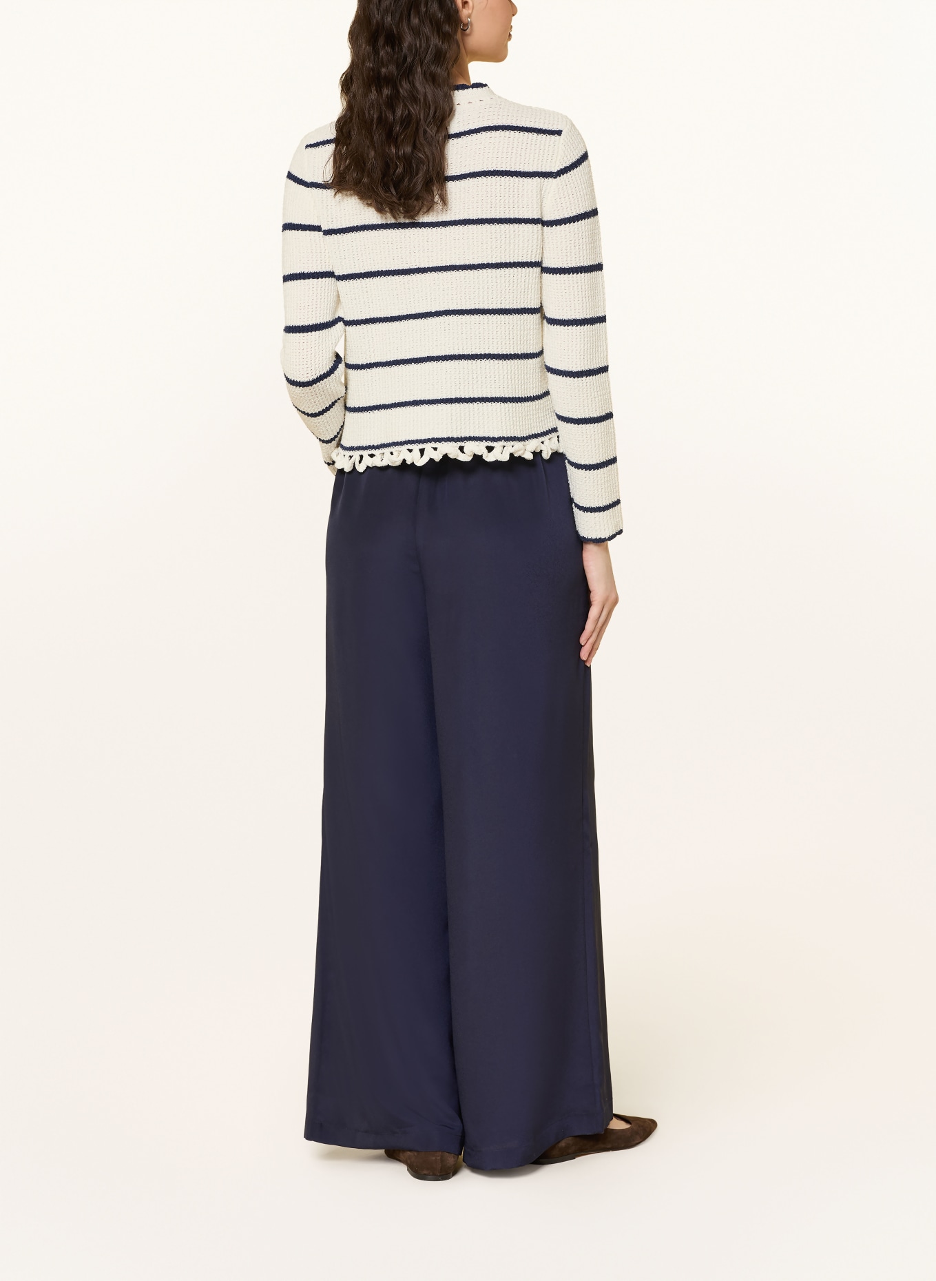 Rich & Royal kardigan: BIAŁY / GRANATOWY