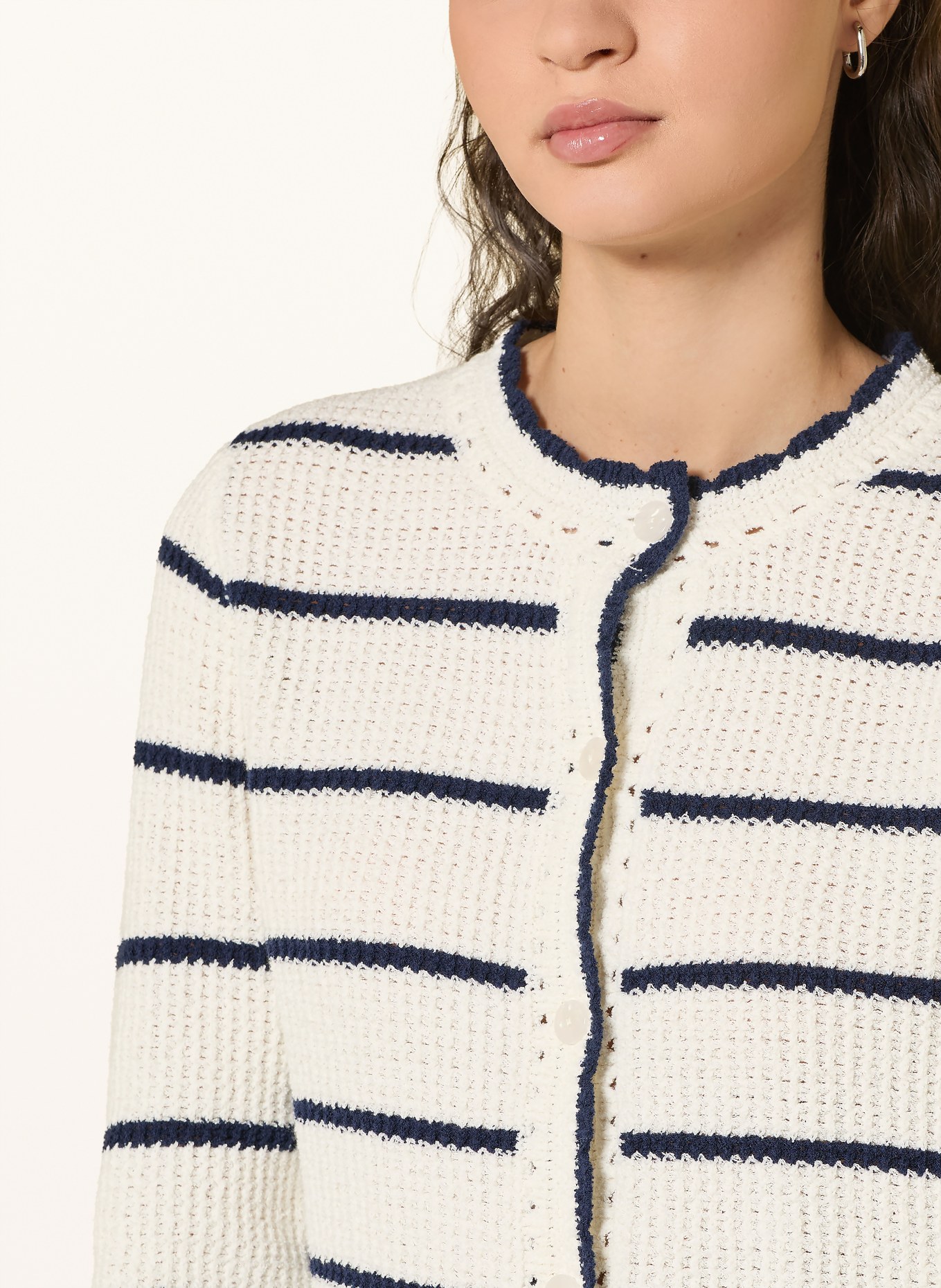 Rich & Royal kardigan: BIAŁY / GRANATOWY