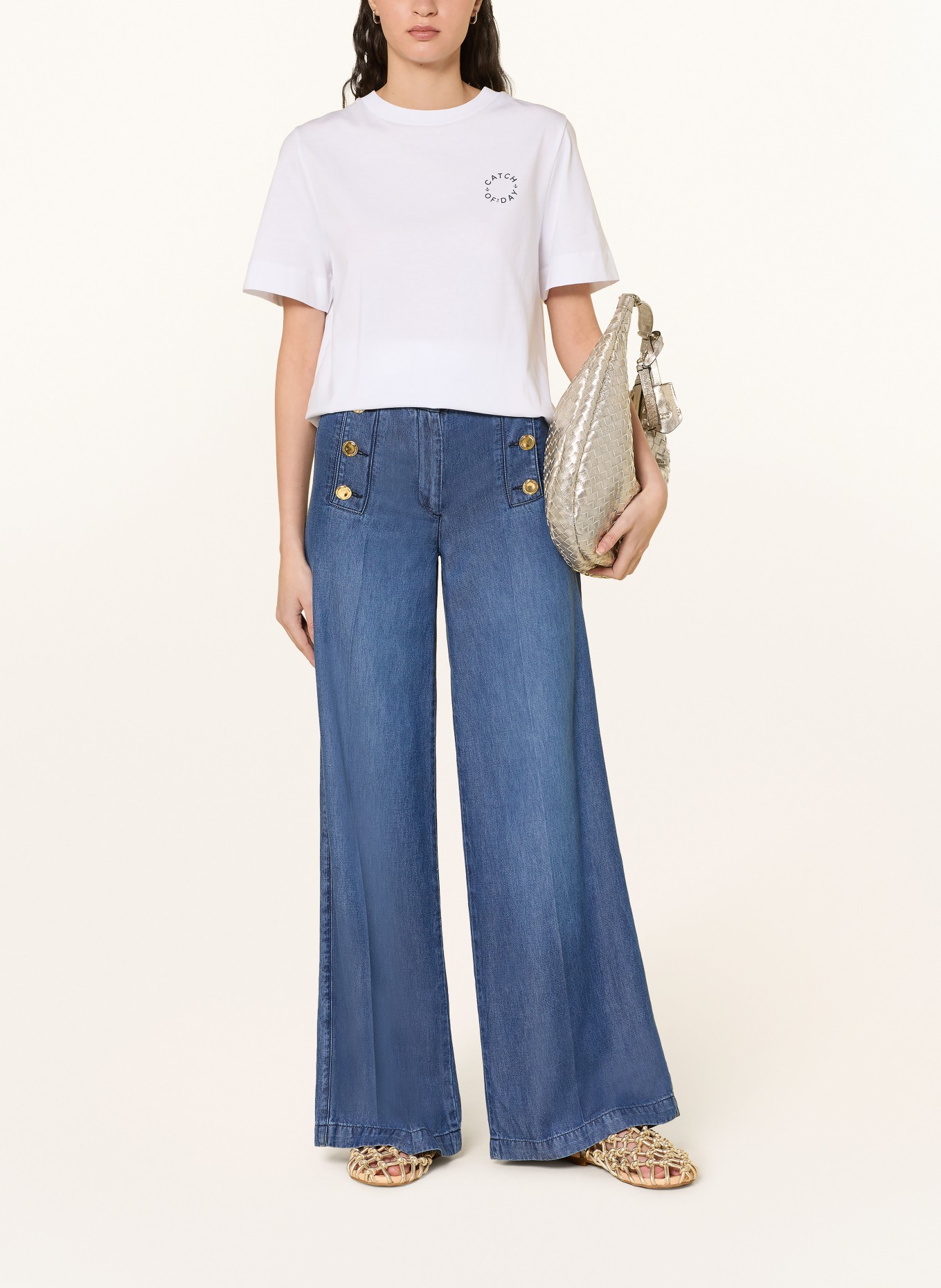 Rich & Royal Wide Leg Jeans: 700 DENIM BLUE