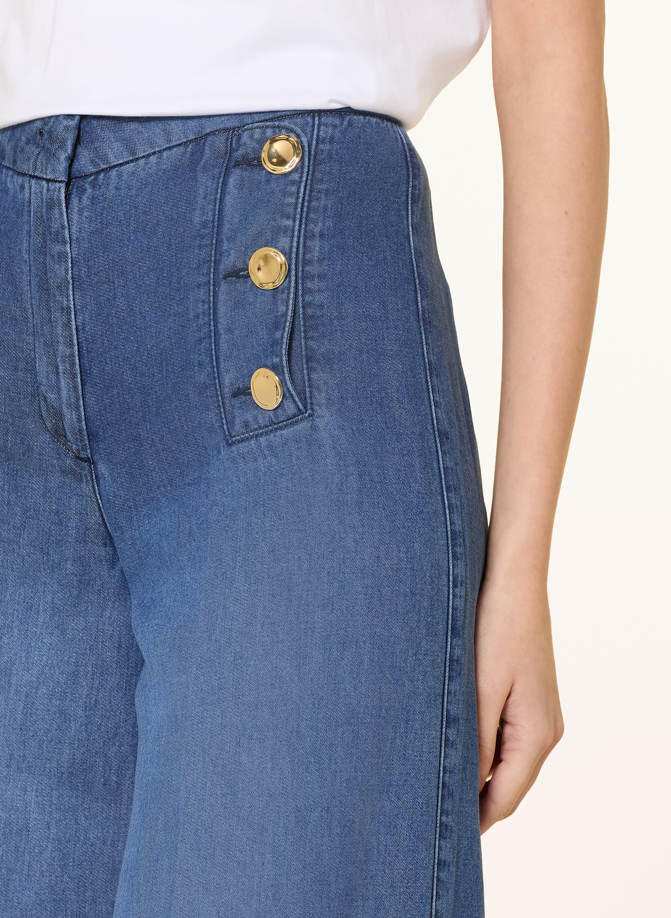 Rich & Royal Wide Leg Jeans: 700 DENIM BLUE