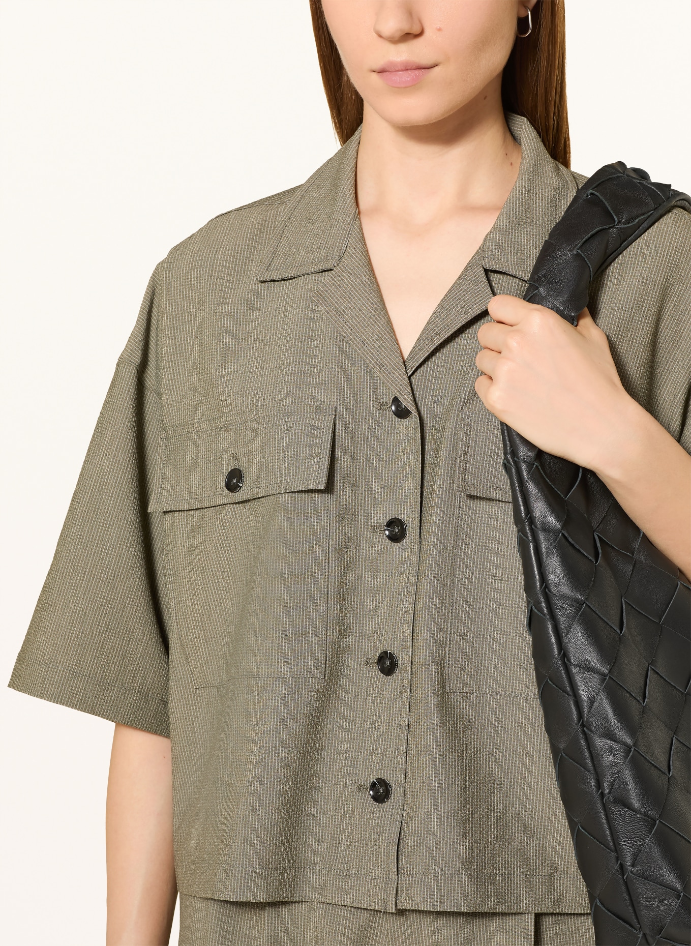 Herrlicher Bluse MELONIE: OLIVEN / SORT