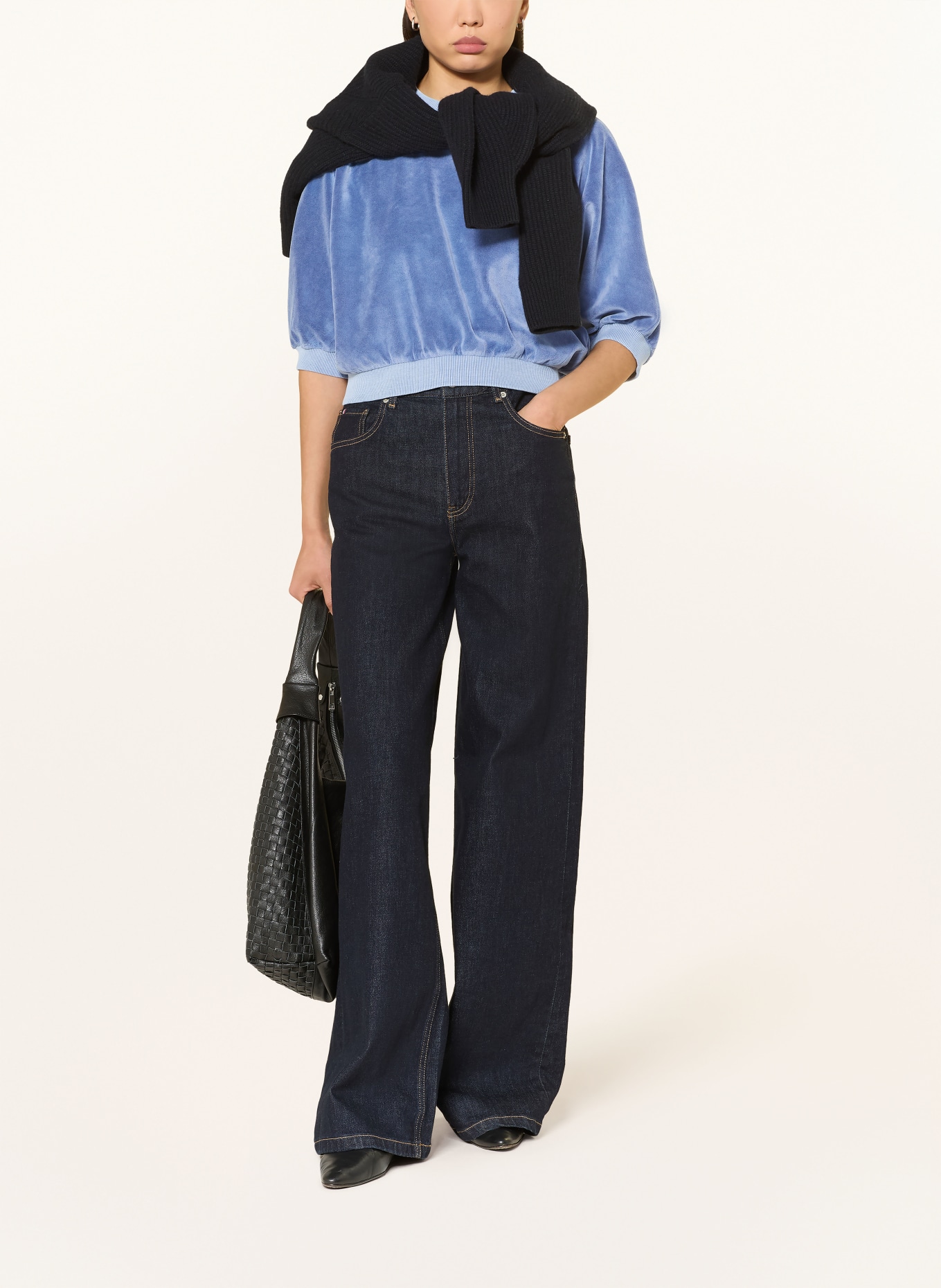 Herrlicher Nickishirt PAULI met 3/4-mouwen: BLAUW