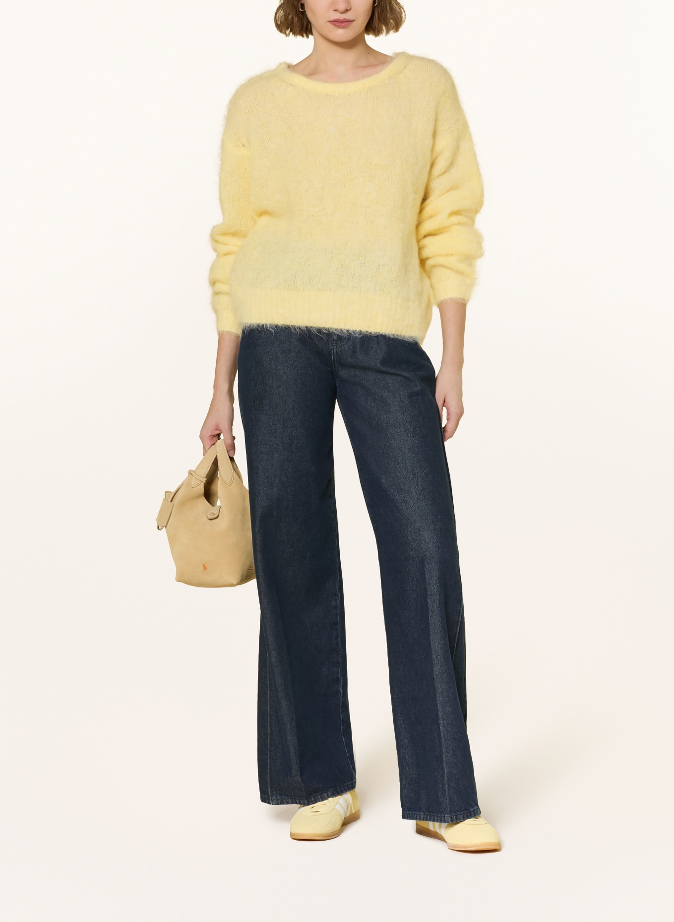 American Vintage Svetr NIBY: TMAVĚ ŽLUTÁ