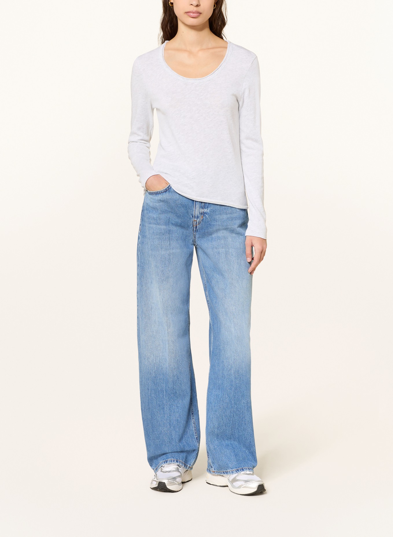 American Vintage Dlouhé rukávy SONOMA: SVĚTLE ŠEDÁ