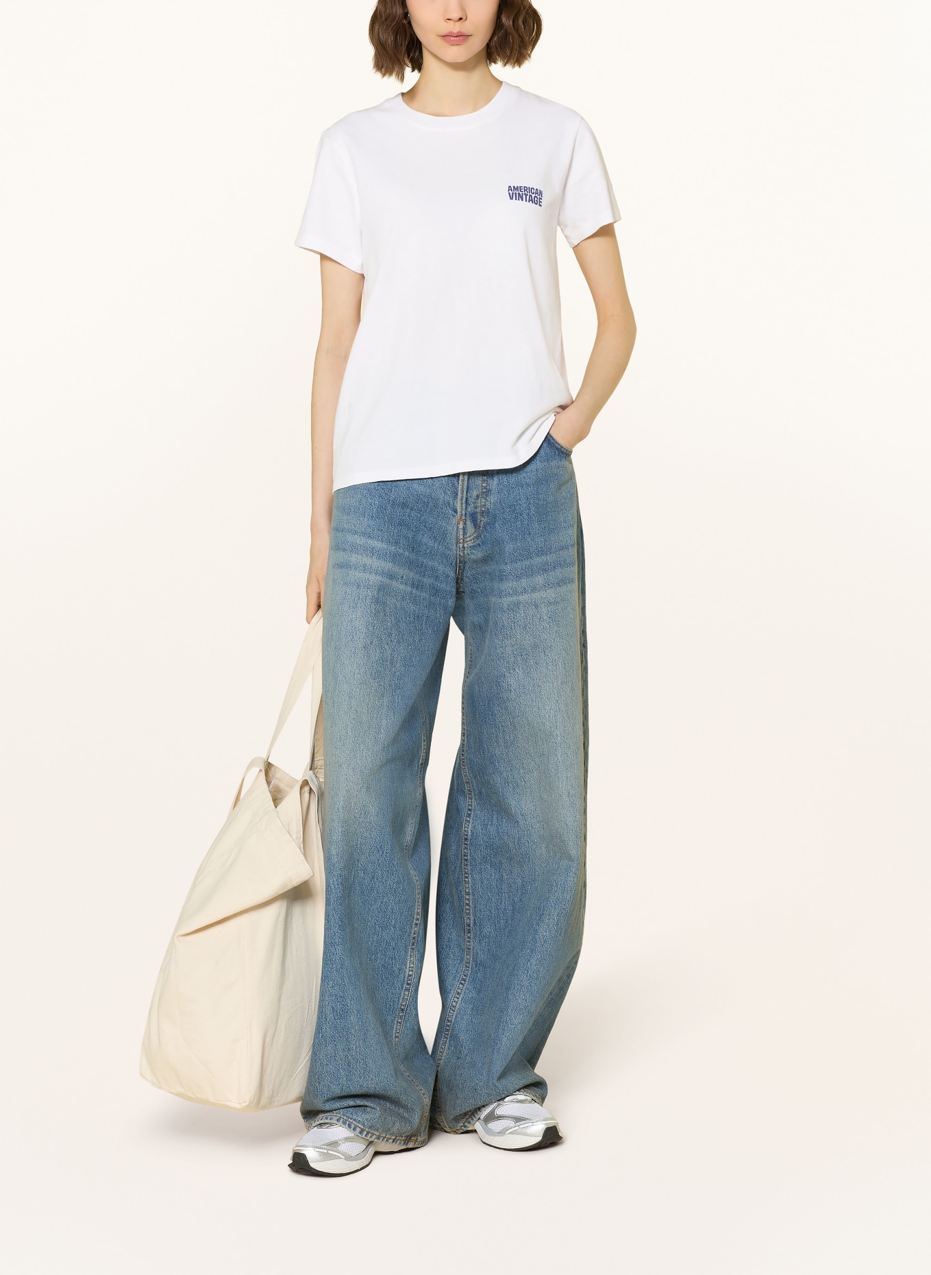 American Vintage Tričko YKOBOW: BÍLÁ