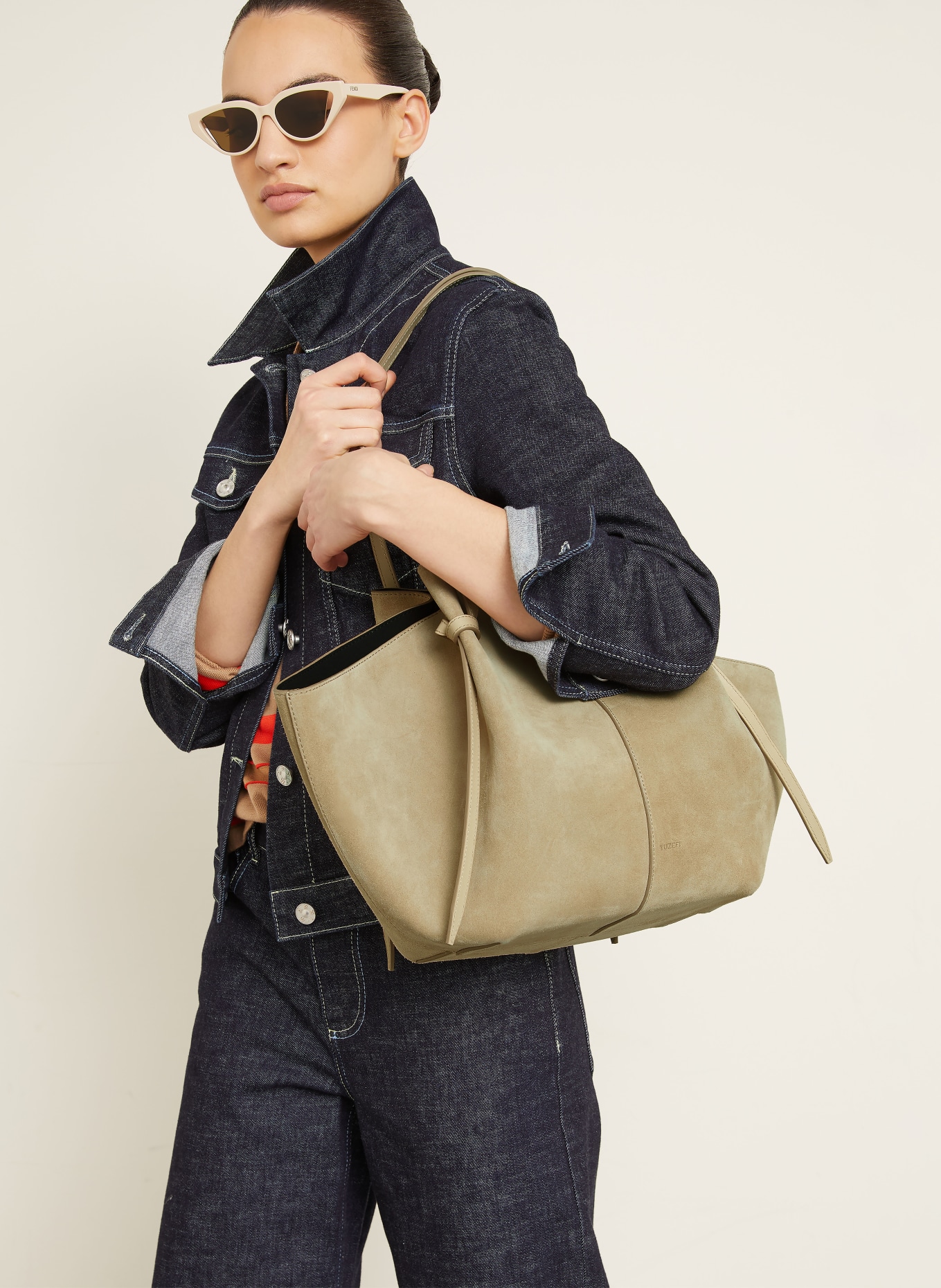 YUZEFI Torba na zakupy MOCHI LARGE: JASNOBRĄZOWY