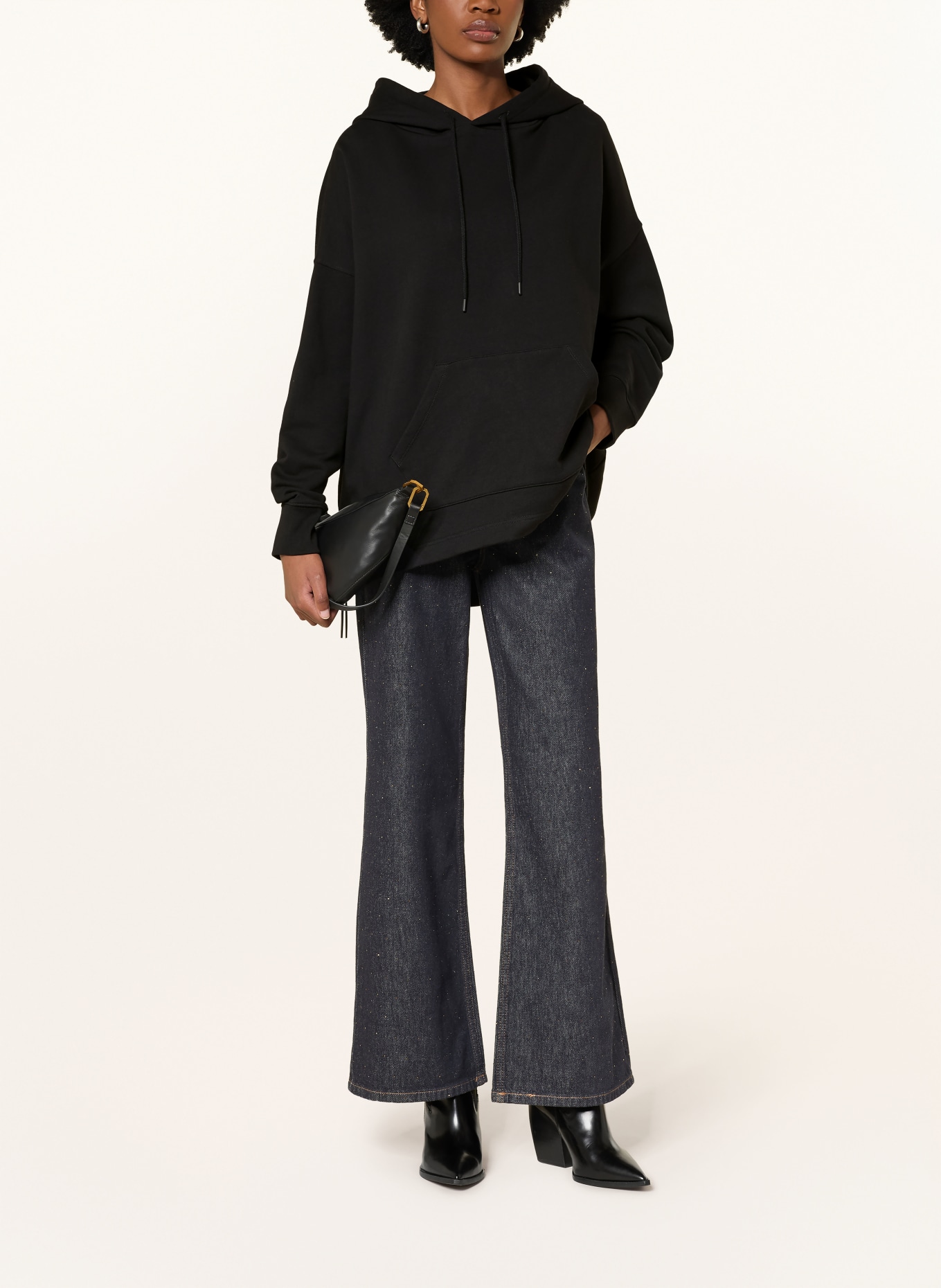 ALLSAINTS Hoodie ETTI: BLACK / WHITE