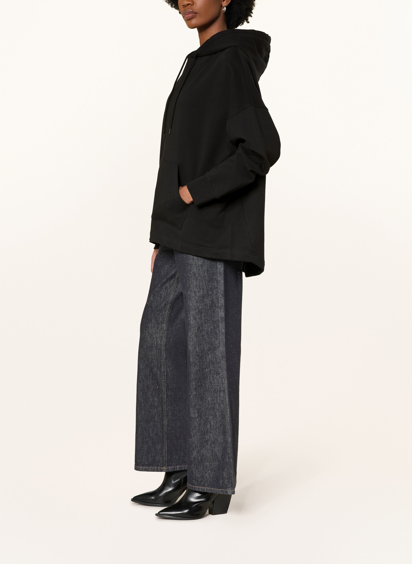 ALLSAINTS Hoodie ETTI: BLACK / WHITE