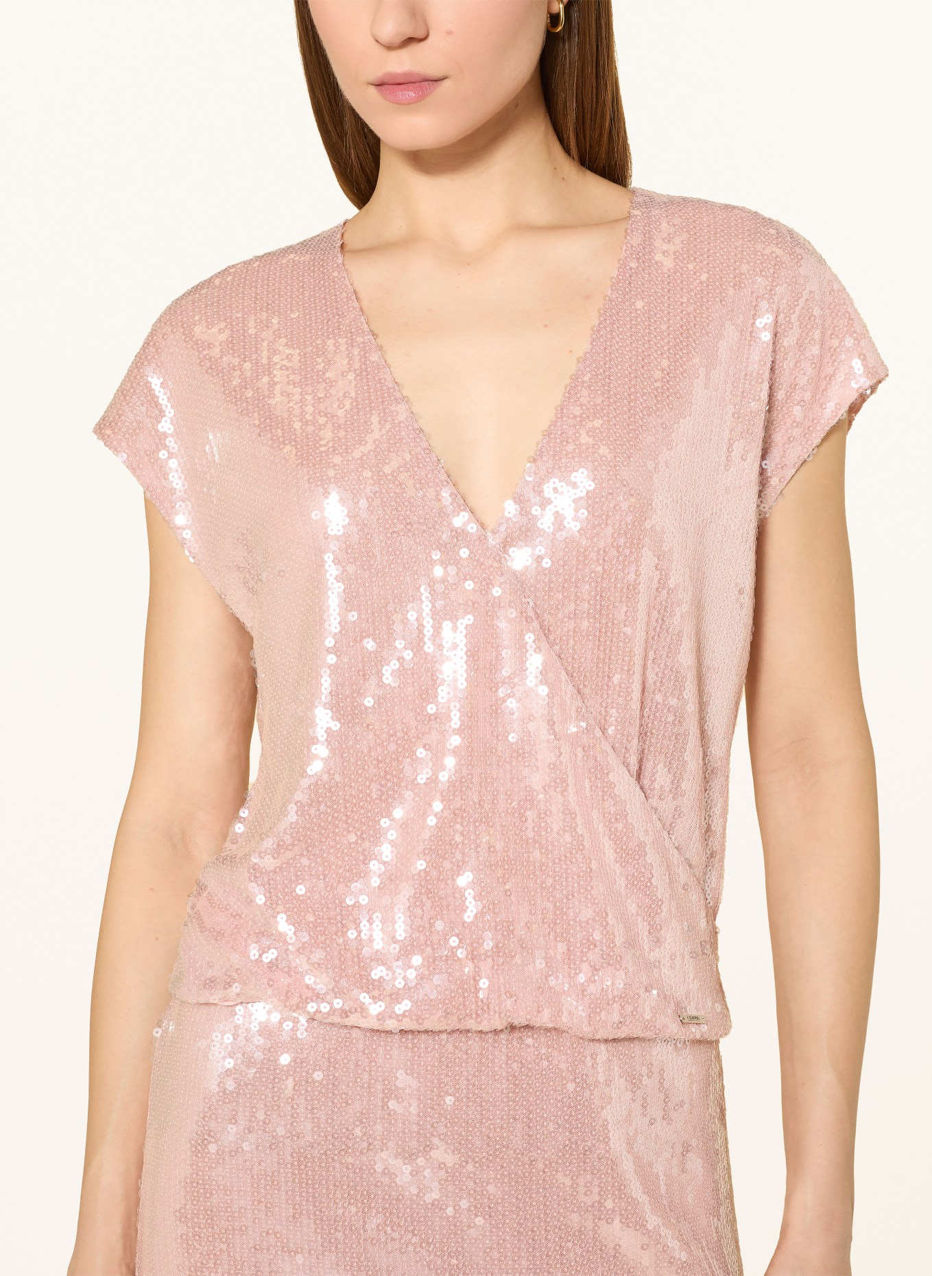 CINQUE Blusenshirt CIFRONZOLO mit Pailletten: HELLROSA