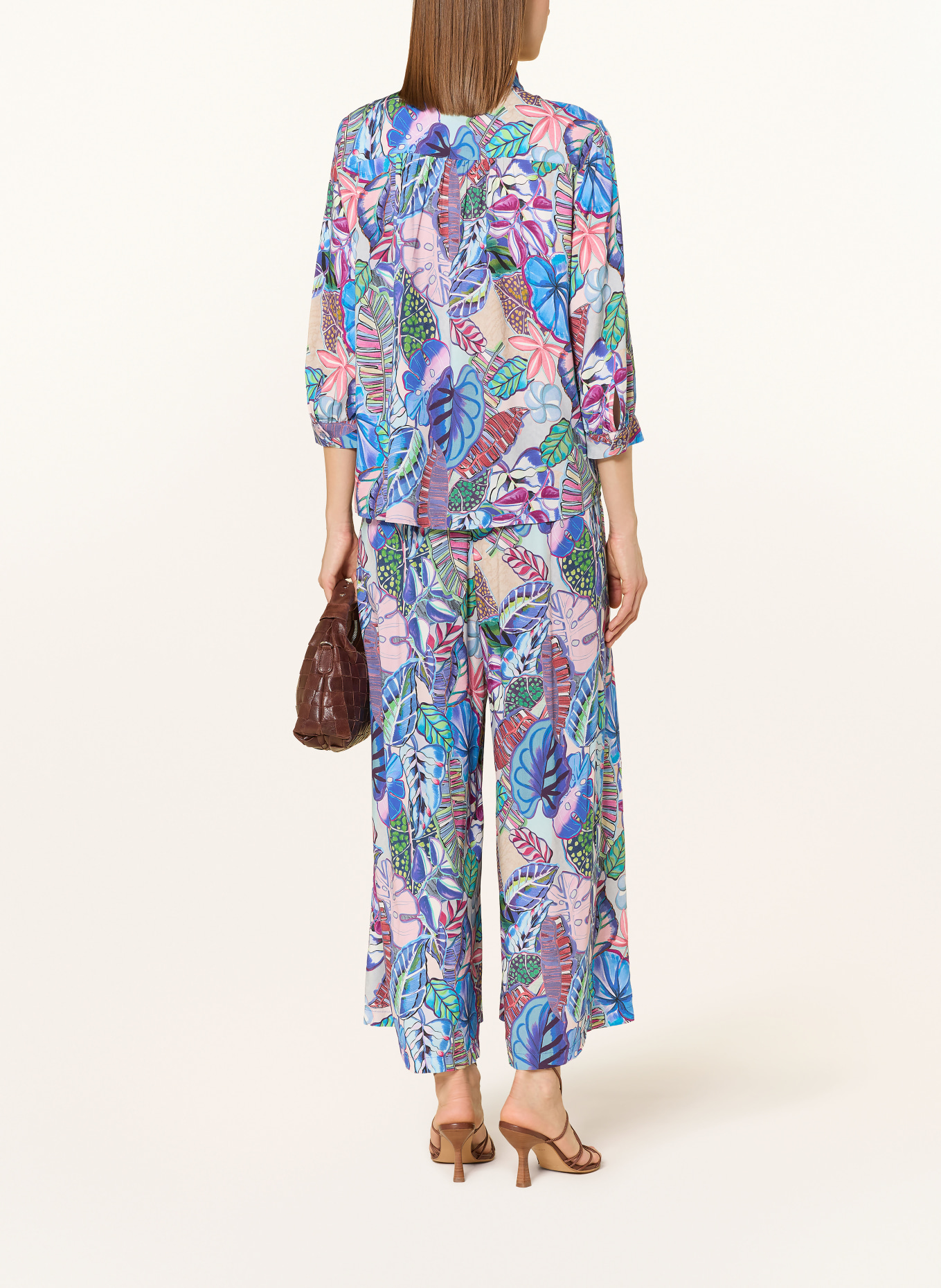 CINQUE Hemdbluse CITILL mit 3/4-Arm: BLAU / ROT / GRÜN