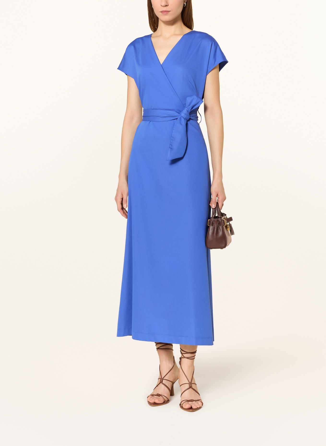 CINQUE CIDAROTA wrap-style dress: BLUE
