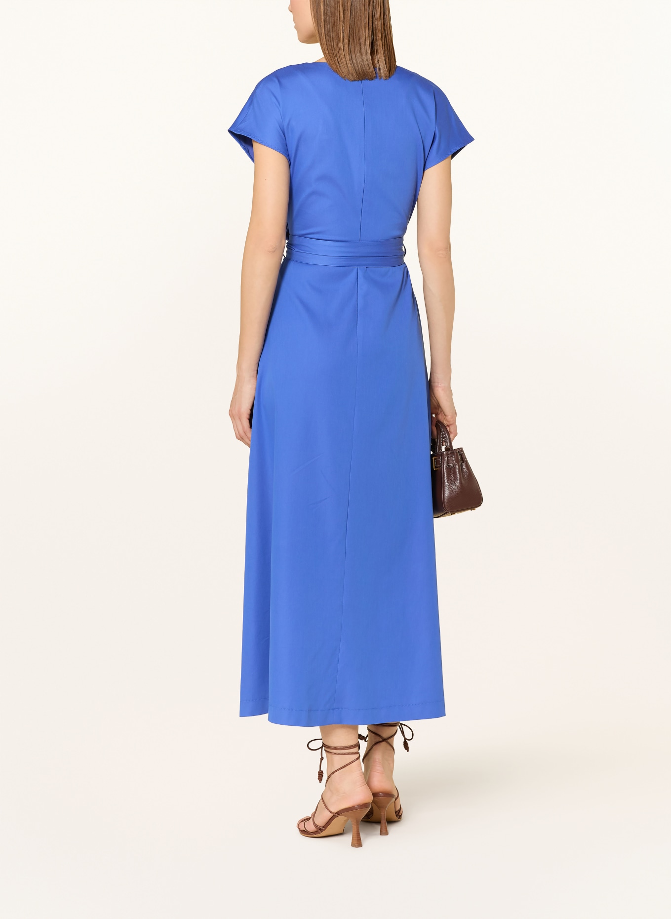 CINQUE CIDAROTA wrap-style dress: BLUE