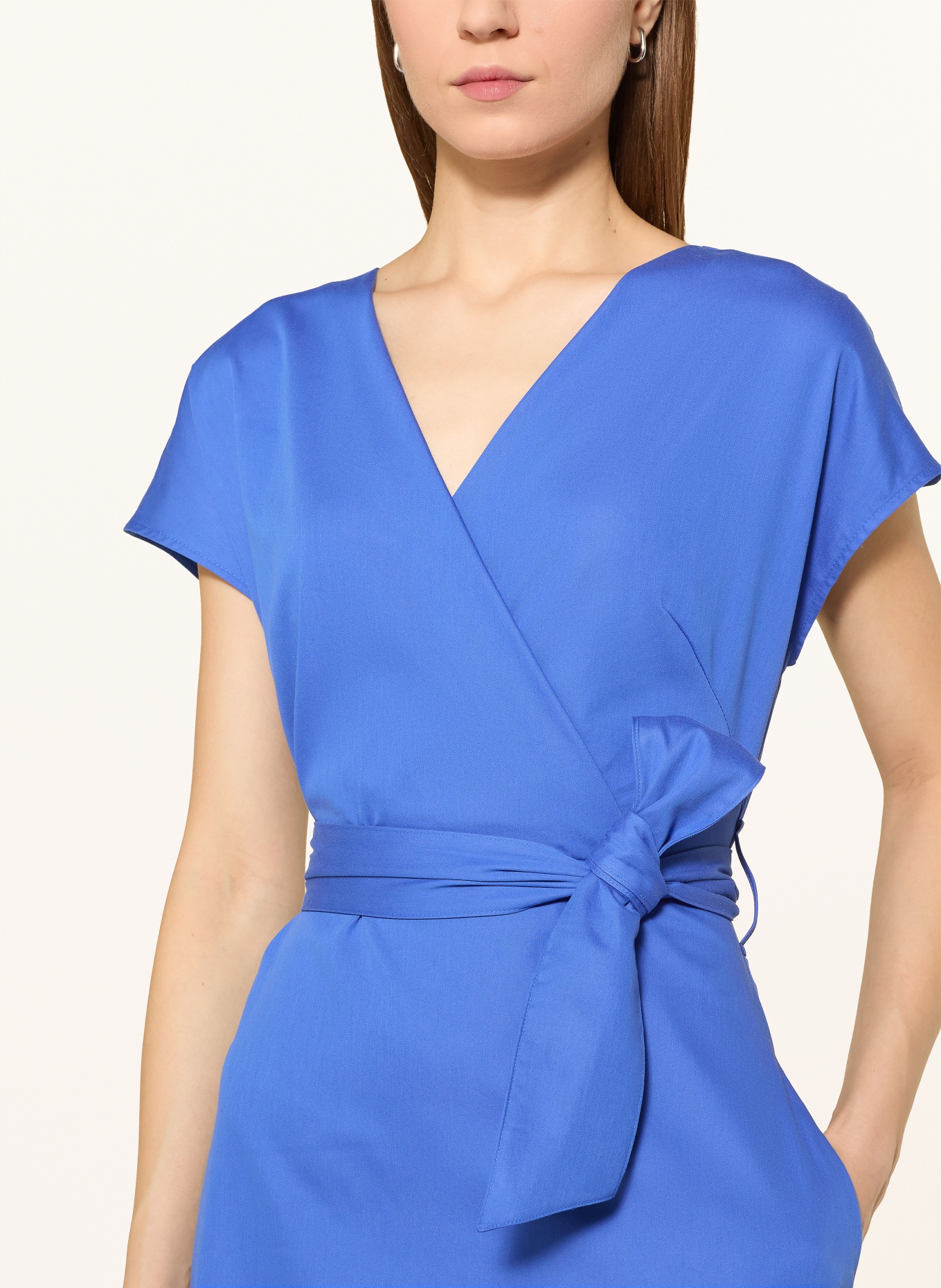 CINQUE CIDAROTA wrap-style dress: BLUE