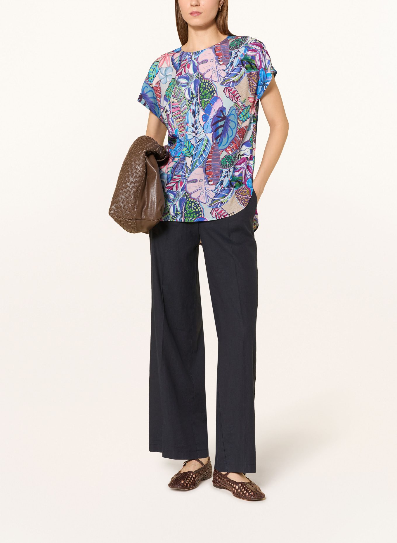 CINQUE Blusenshirt CIPLUSH: BLAU / ROT / GRÜN