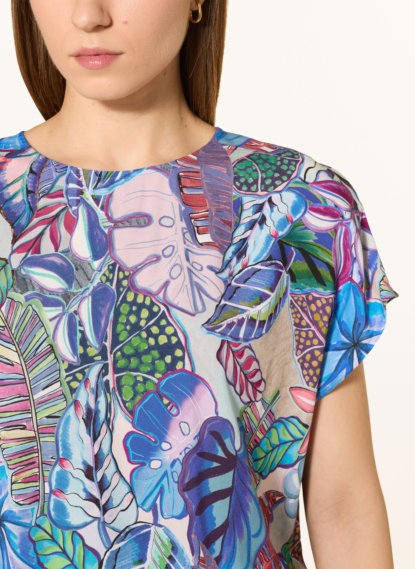 CINQUE Blusenshirt CIPLUSH: BLAU / ROT / GRÜN