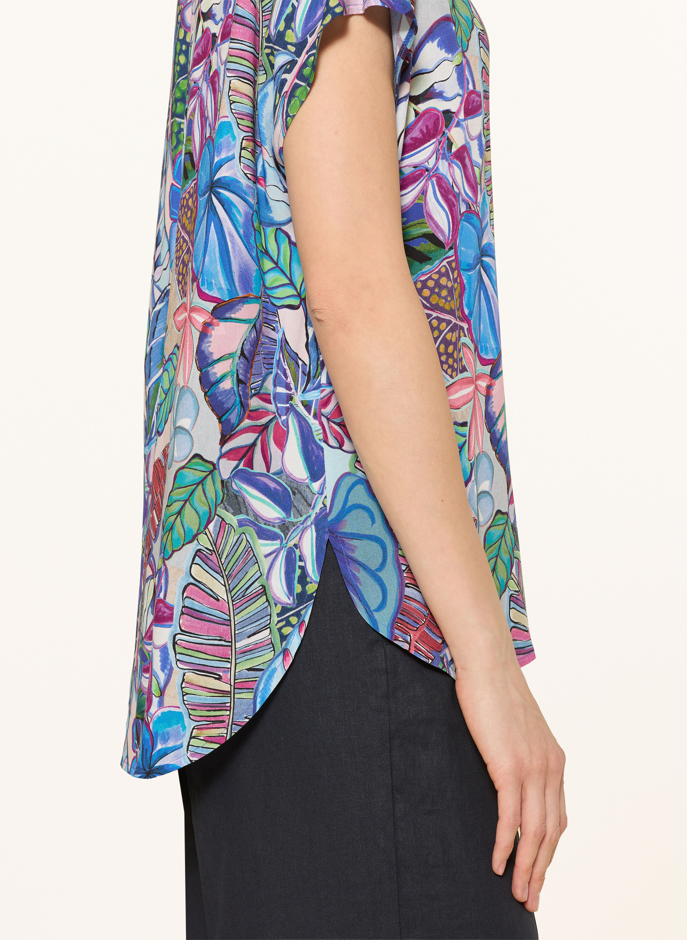 CINQUE Blusenshirt CIPLUSH: BLAU / ROT / GRÜN