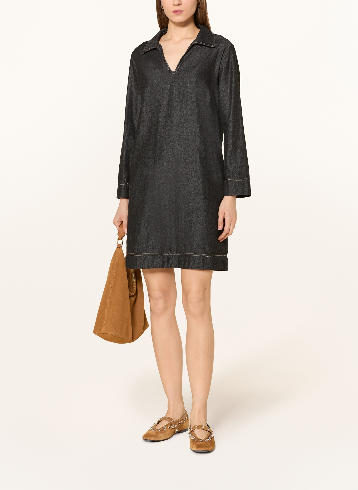 CINQUE CIDENIM dress in denim look: DARK GRAY