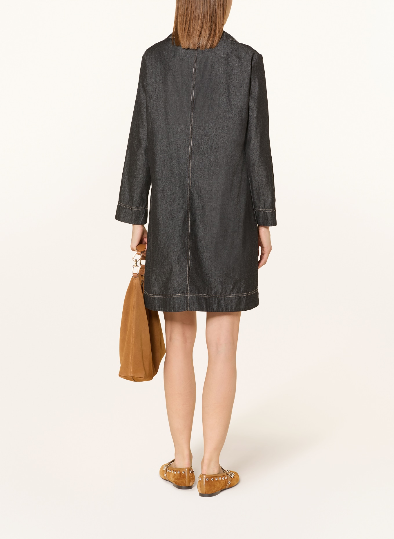 CINQUE CIDENIM dress in denim look: DARK GRAY
