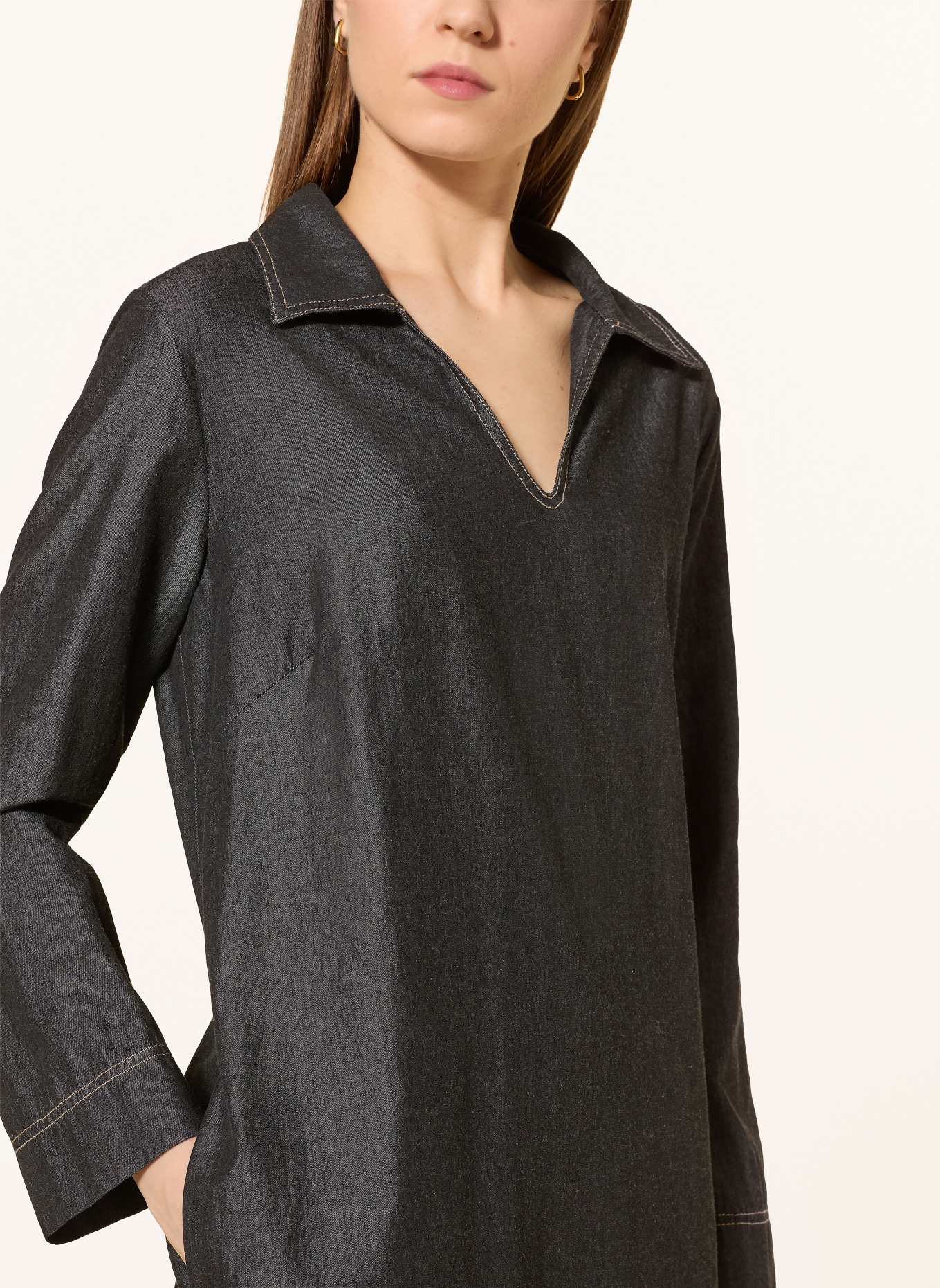CINQUE CIDENIM dress in denim look: DARK GRAY