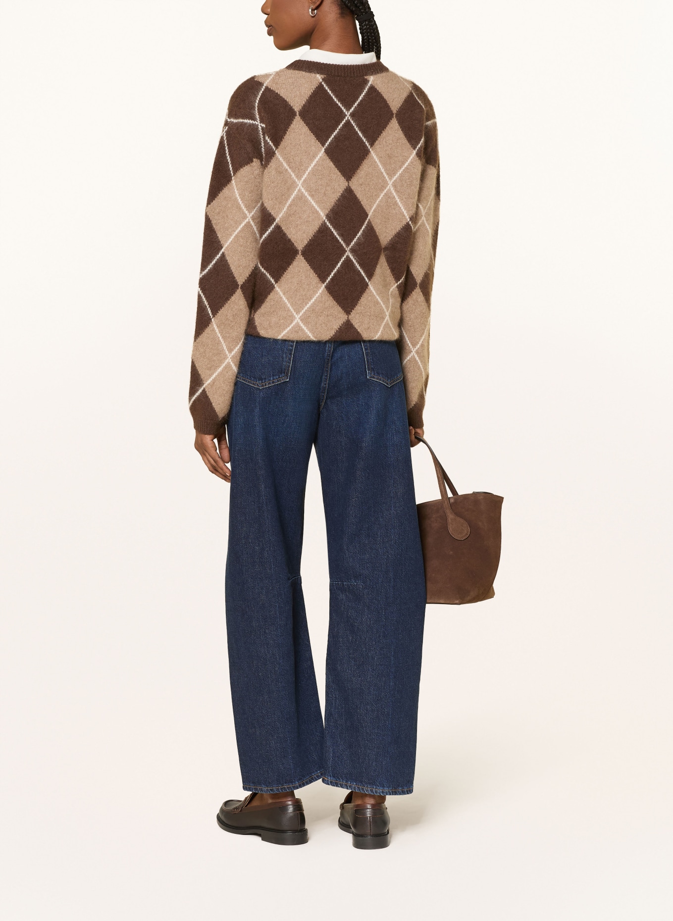 SAINTE MER Pullover: DUNKELBRAUN / HELLBRAUN