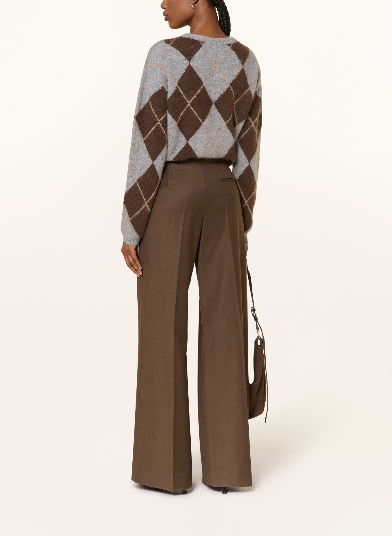 SAINTE MER Pullover: BRAUN / HELLGRAU