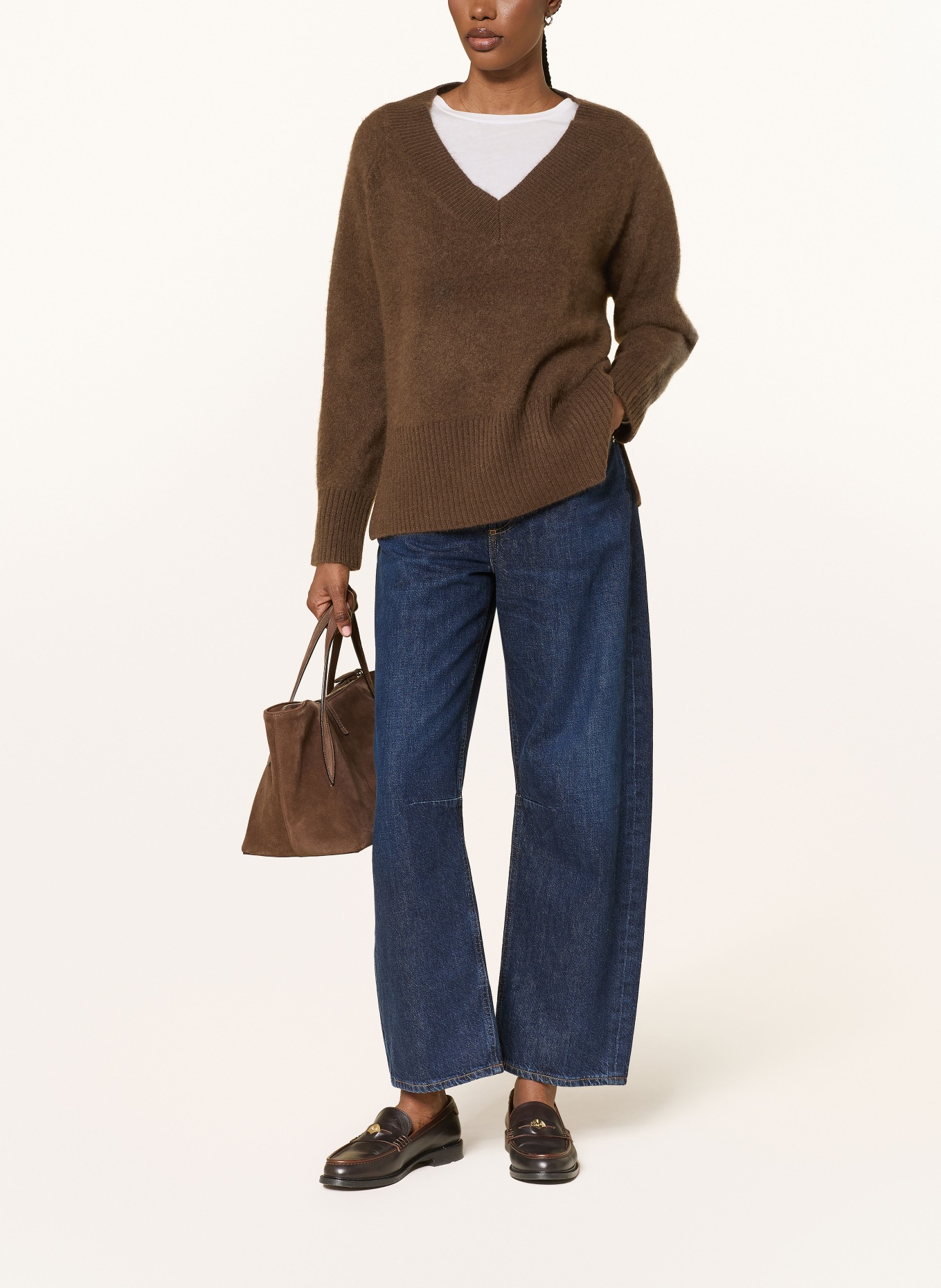 SAINTE MER Pullover: DUNKELBRAUN