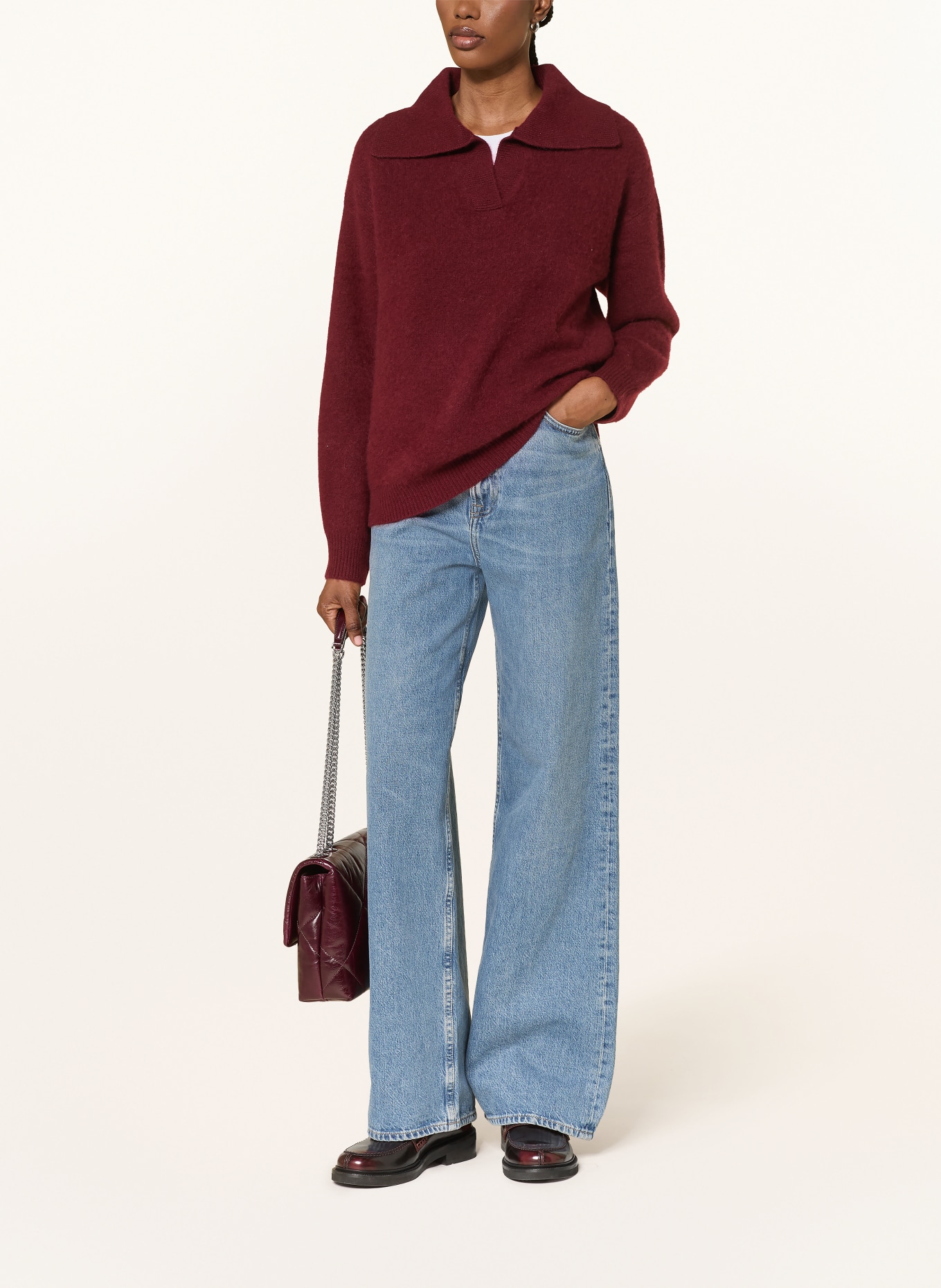 SAINTE MER svetr: TMAVĚ ČERVENÁ