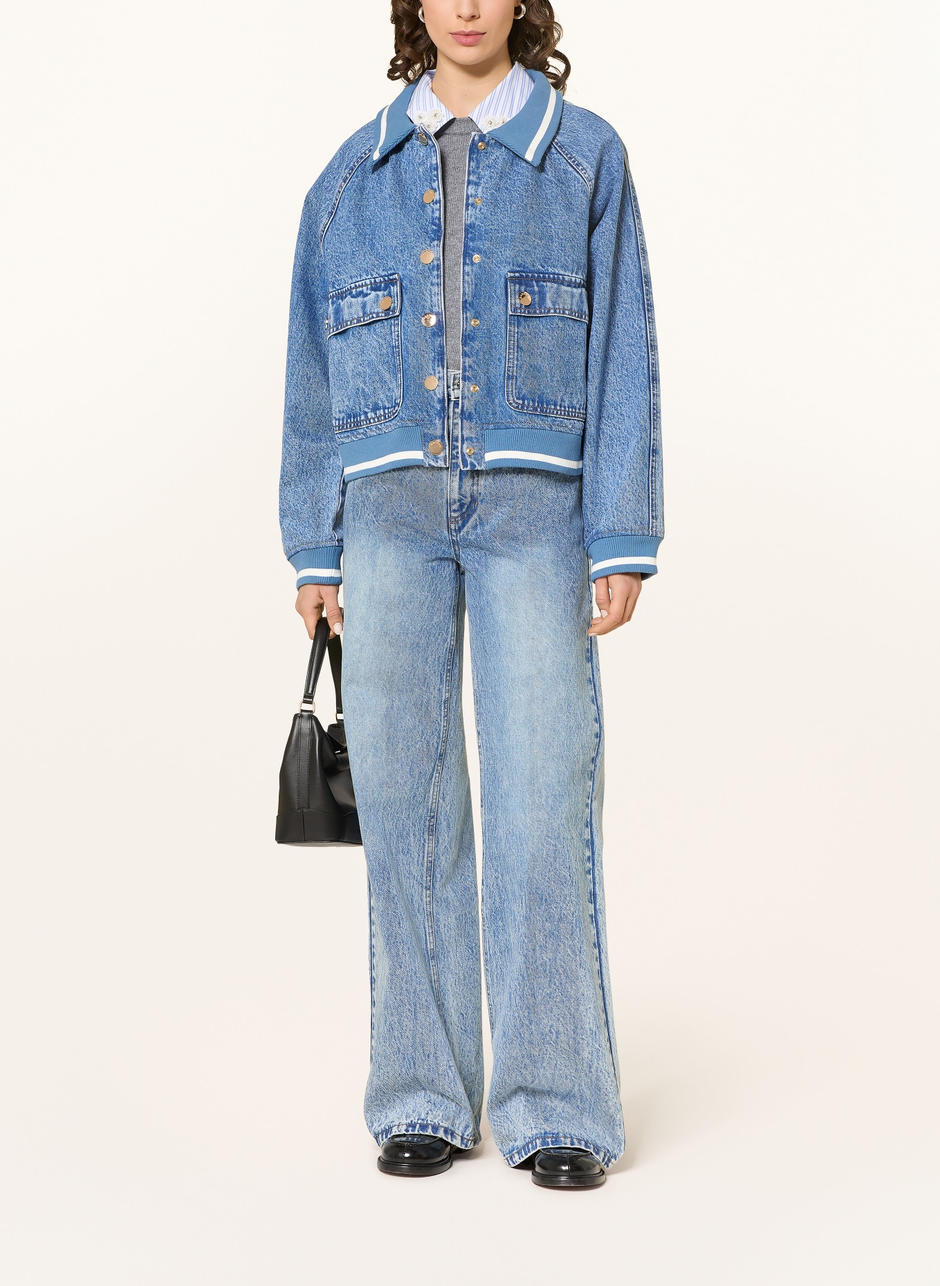 SANDRO kurtka dżinsowa: 4785 BLUE JEAN