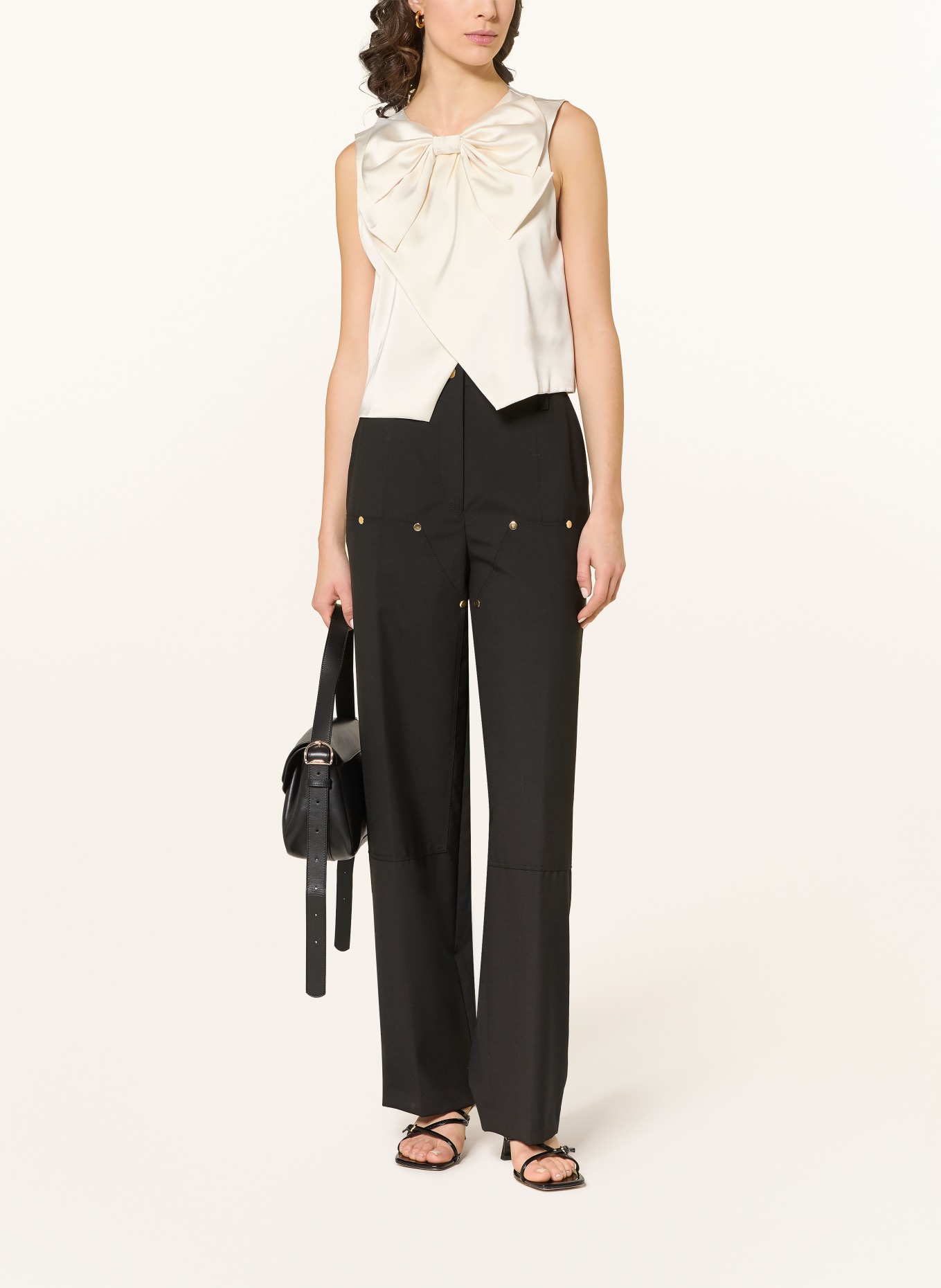 SANDRO Bluzka z satyny: ECRU