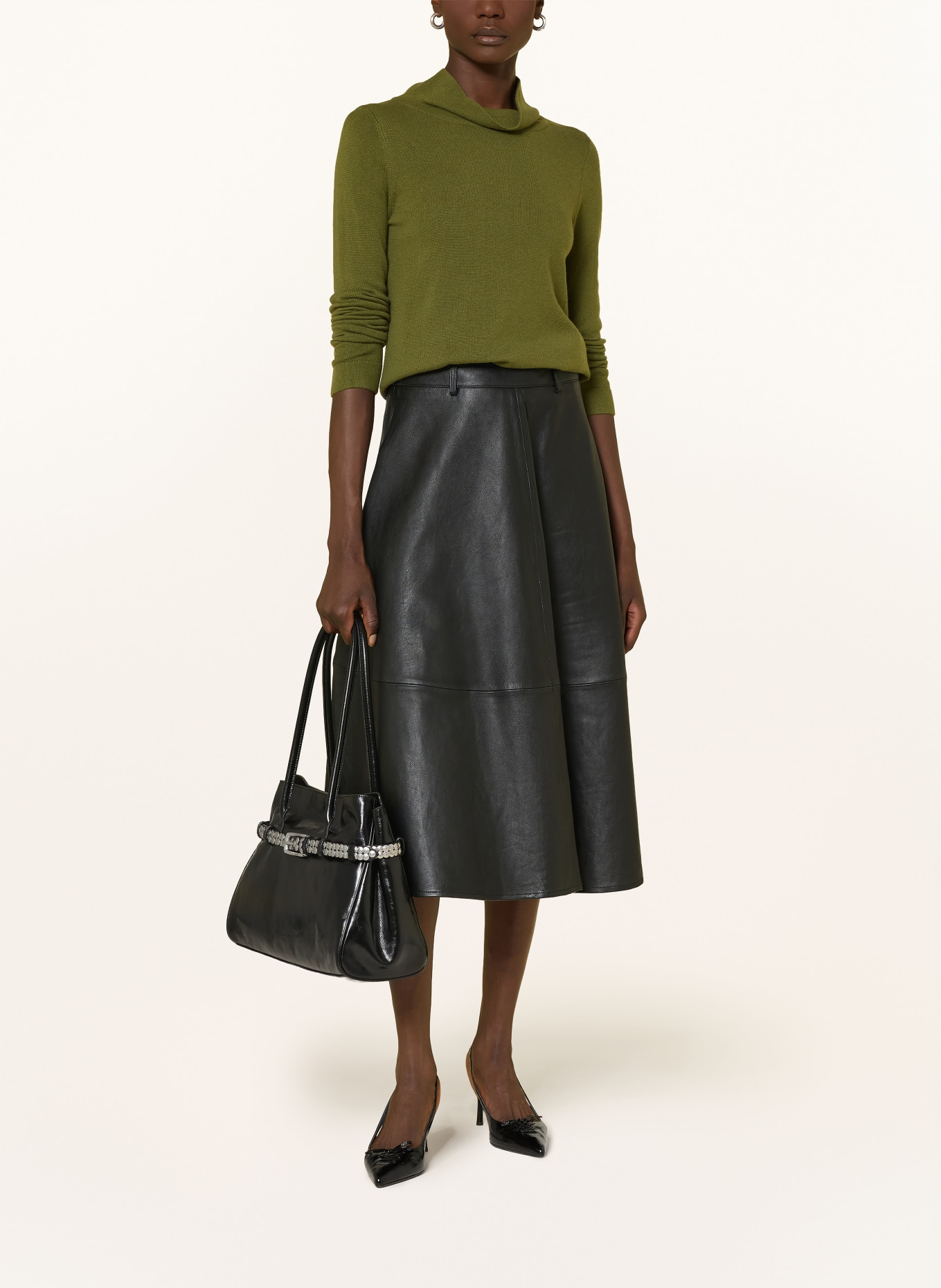 HOBBS Rollkragenpullover AUDREY aus Merinowolle: GRÜN