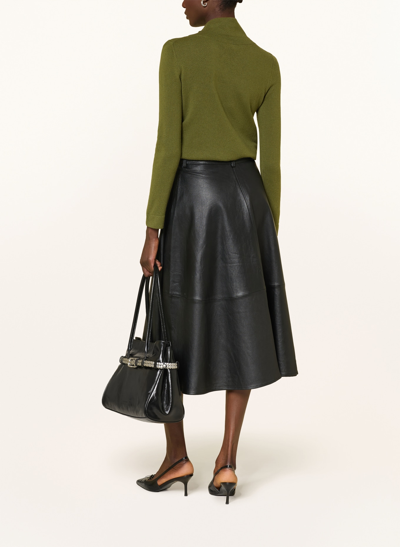 HOBBS Rollkragenpullover AUDREY aus Merinowolle: GRÜN