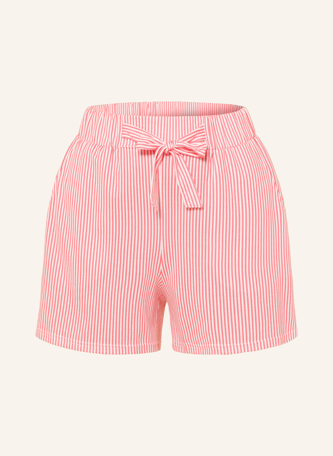 CALIDA spací šortky: SVĚTLE ČERVENÁ / BÍLÁ