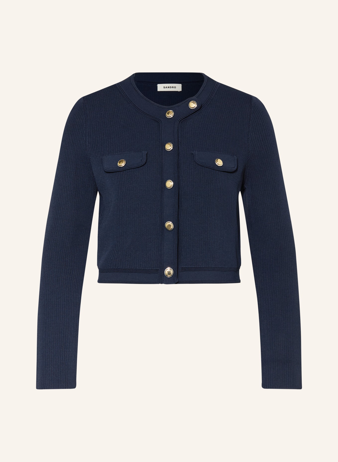SANDRO Strickjacke: DUNKELBLAU