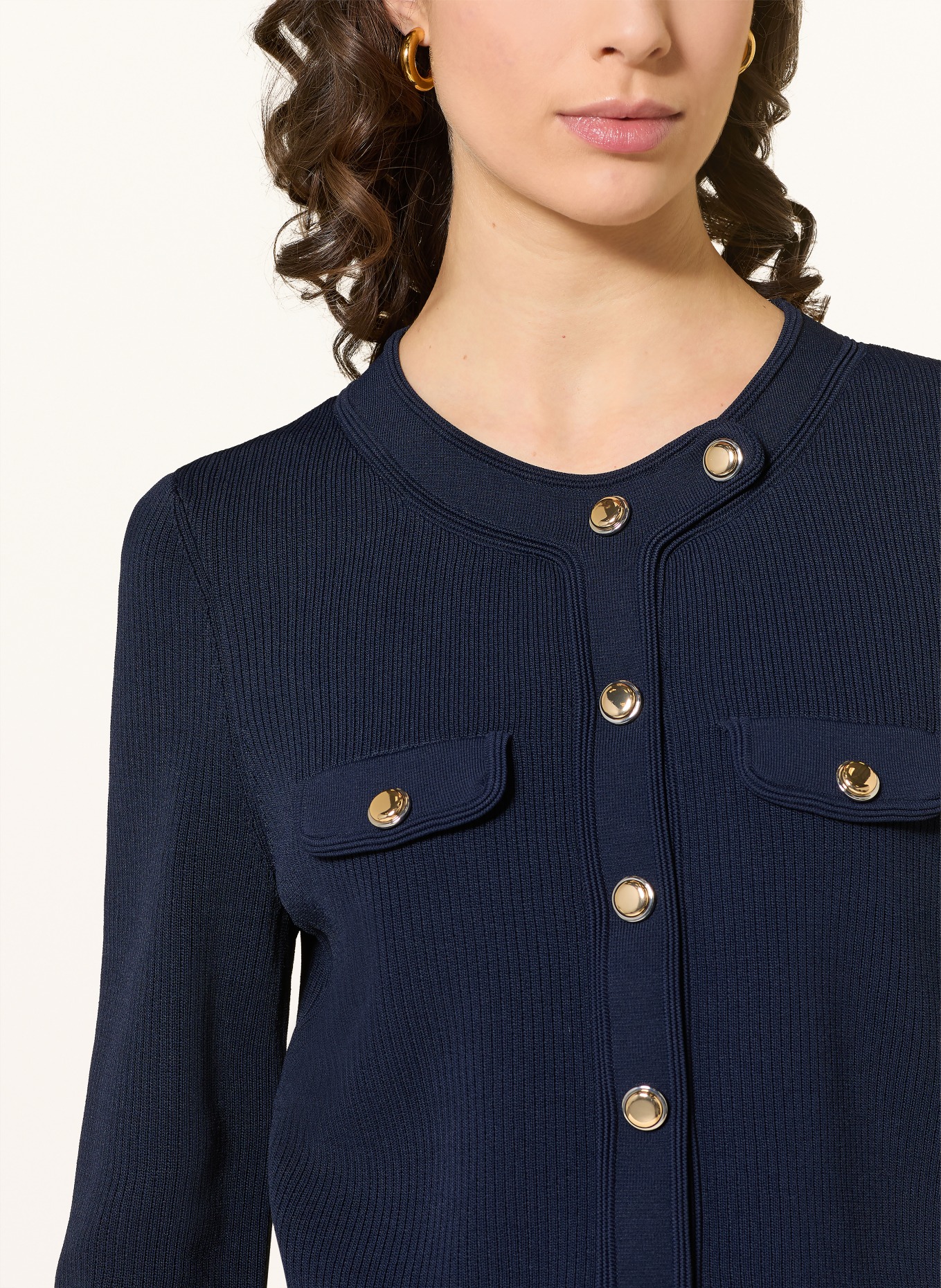 SANDRO Strickjacke: DUNKELBLAU