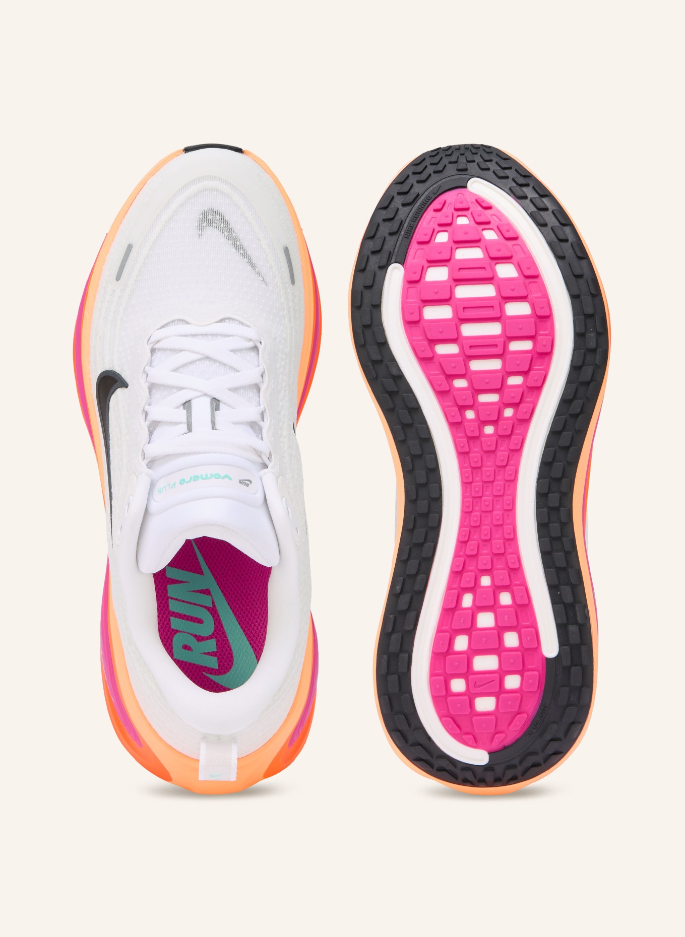 Nike VOMERO PLUS running shoes: WHITE / BLACK