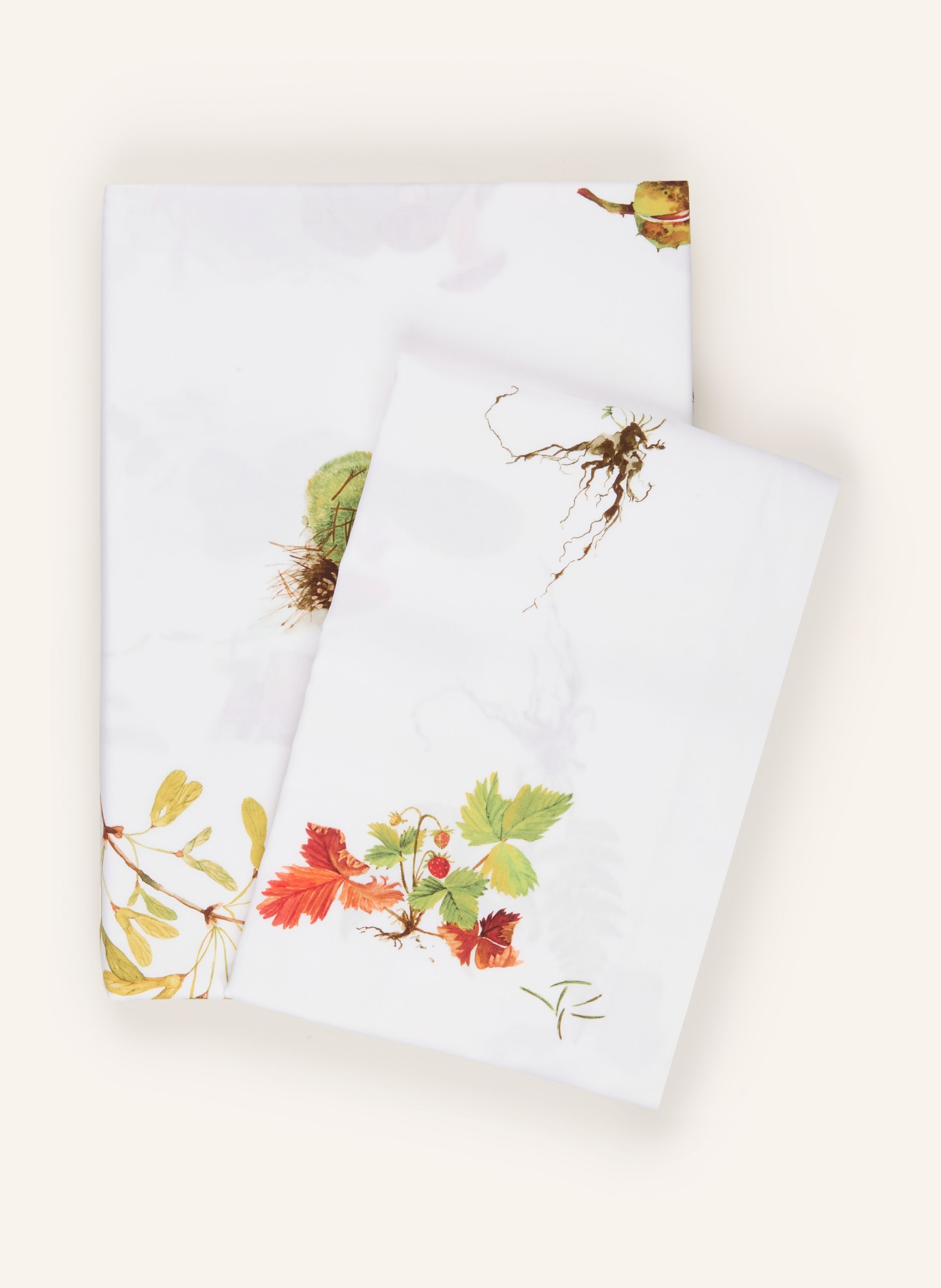 Christian Fischbacher Bettwäsche EVERGREEN: WEISS / ROT / DUNKELGRÜN