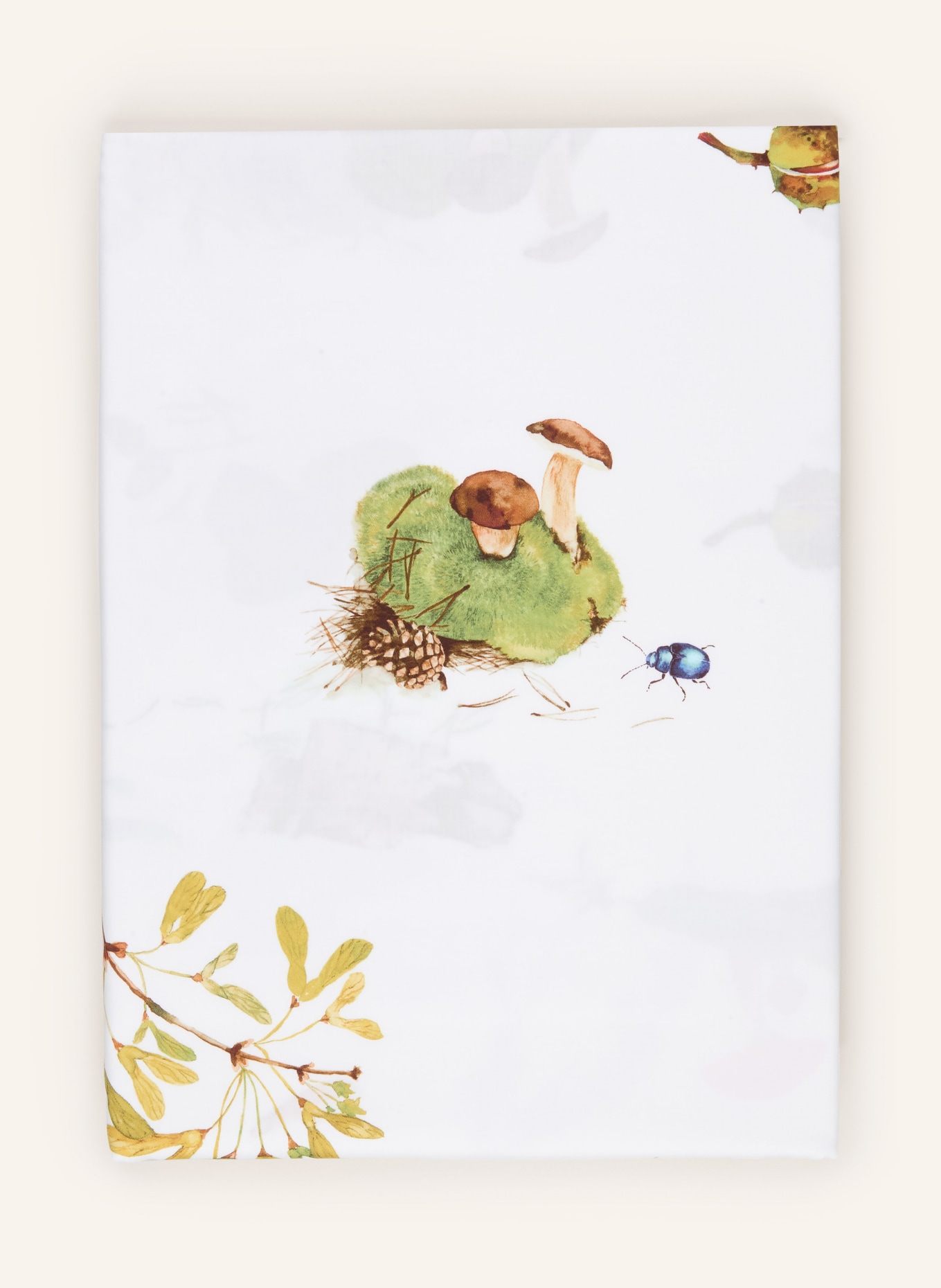 Christian Fischbacher Bettwäsche EVERGREEN: WEISS / ROT / DUNKELGRÜN