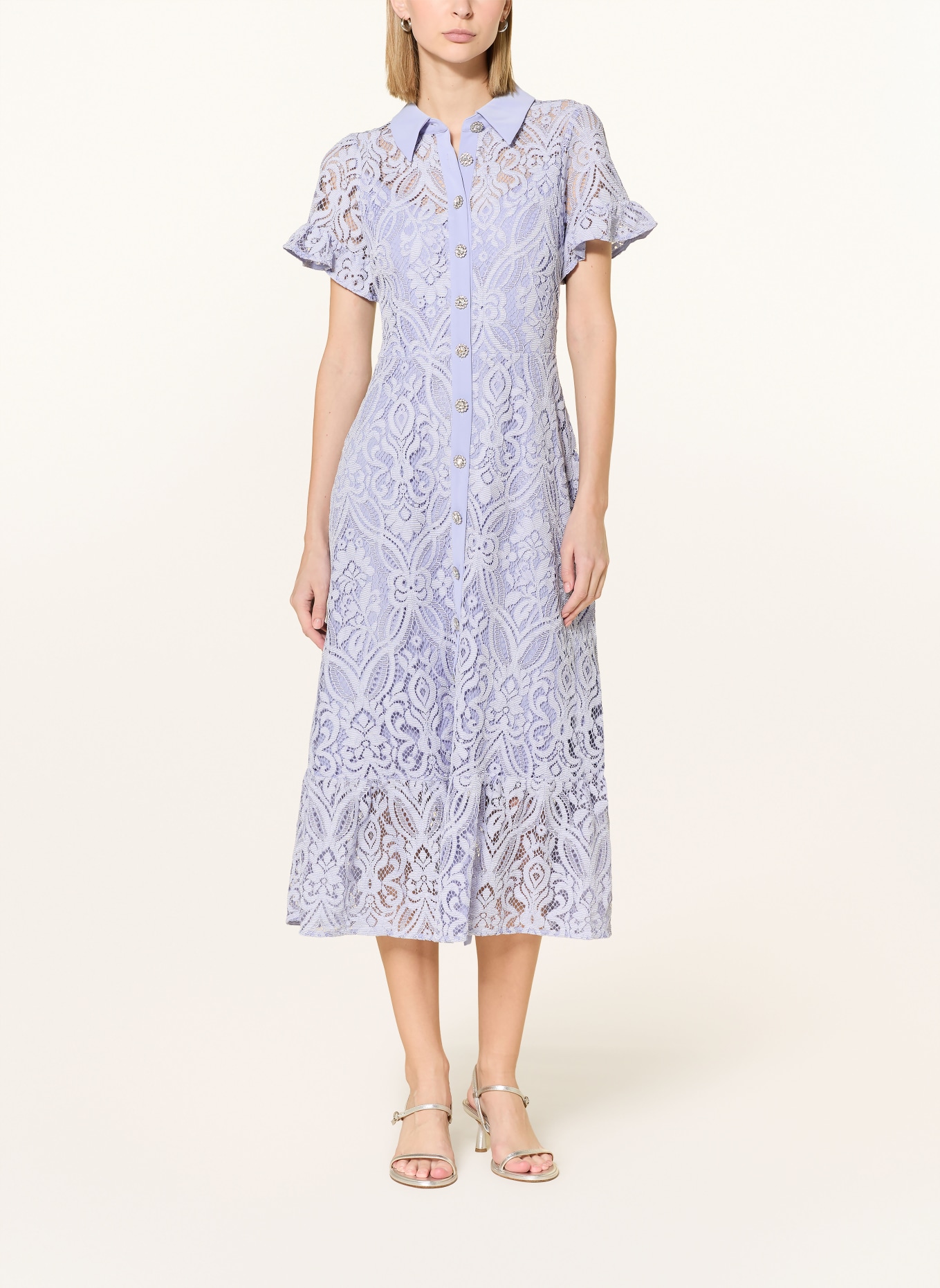 Phase Eight Spitzenkleid CARMINE mit Schmucksteinen: HELLBLAU