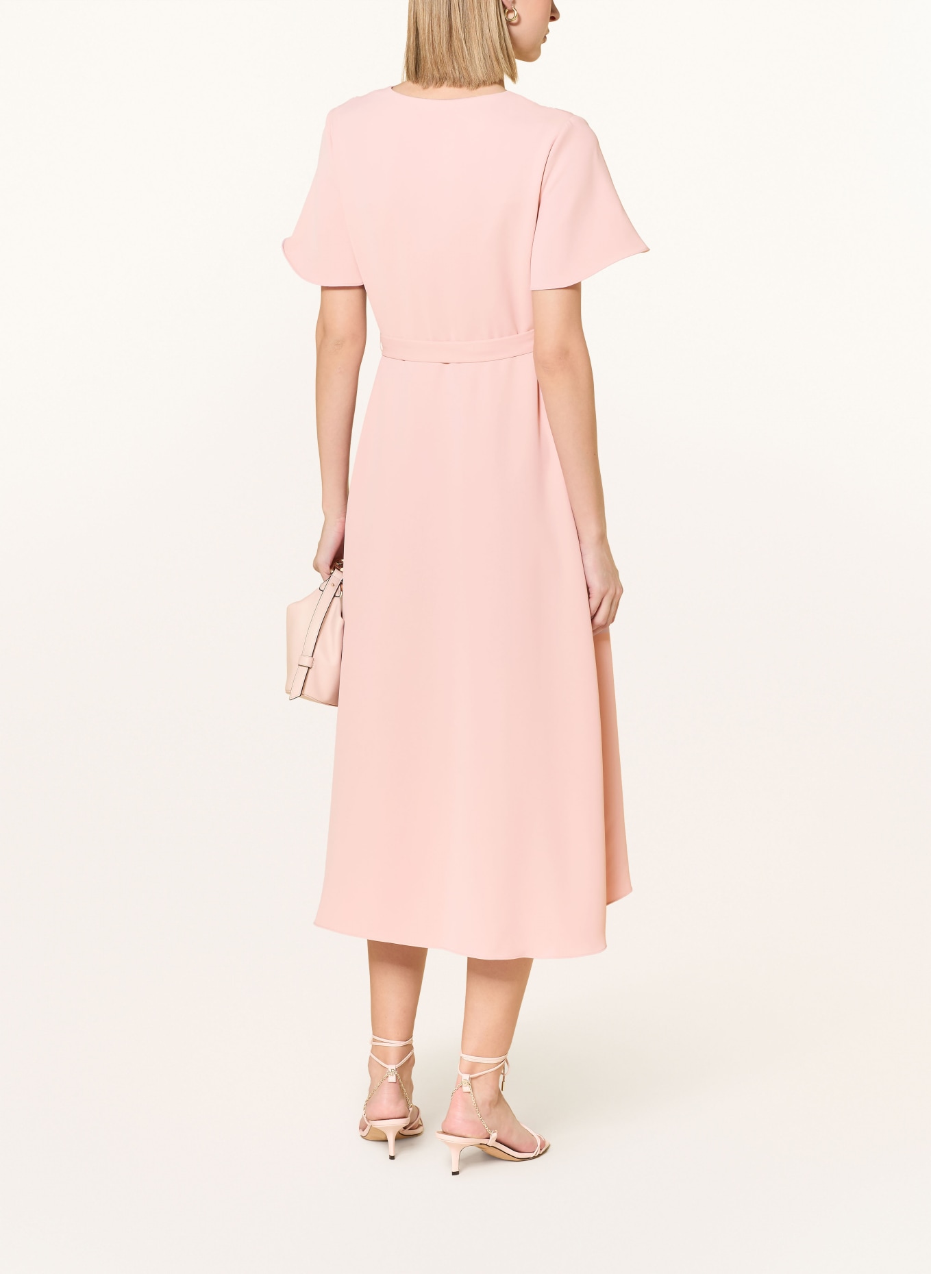 Phase Eight Jerseyové zavinovací šaty JULISSA s volány: SVĚTLE RŮŽOVÁ