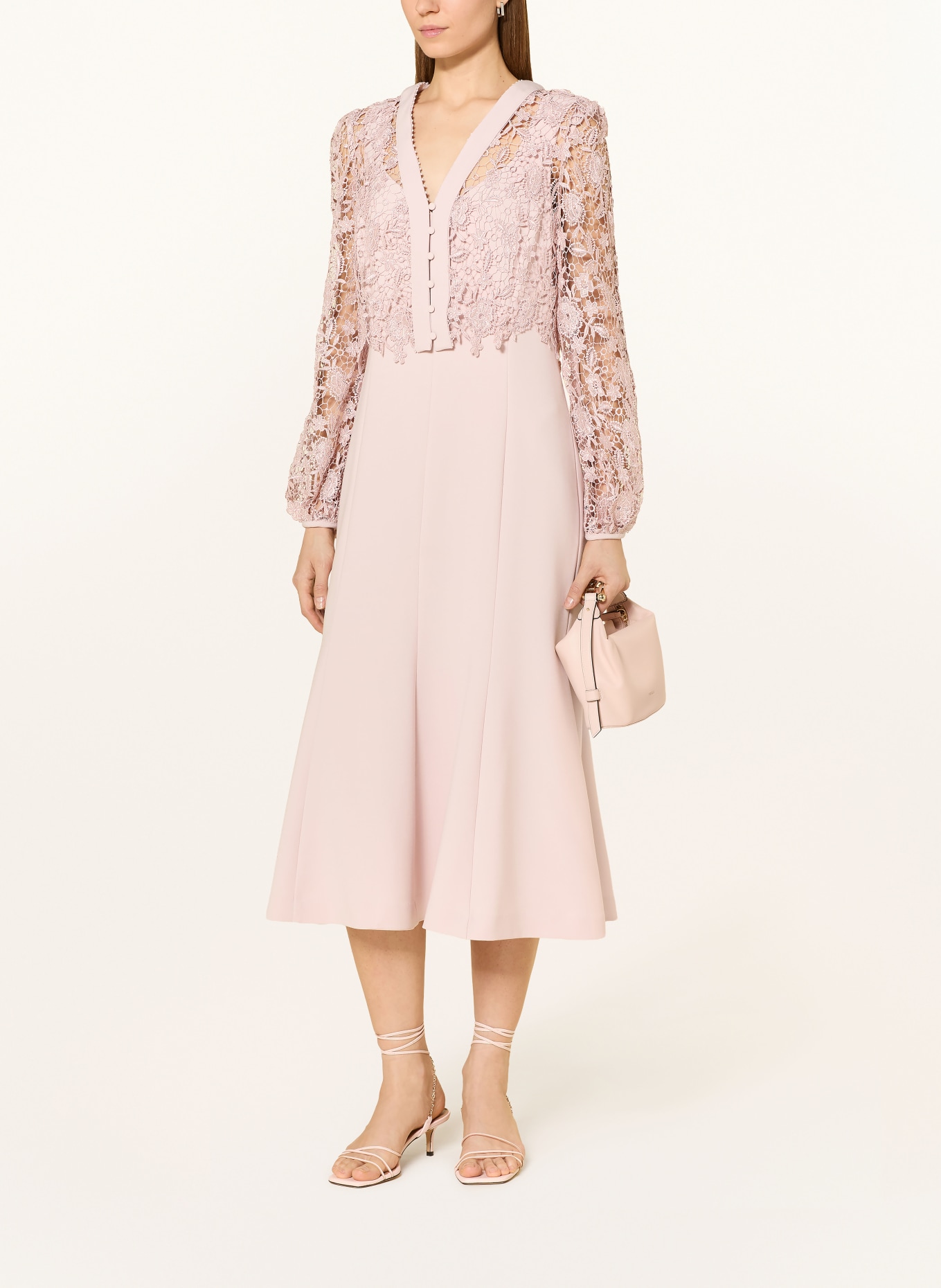 Phase Eight Kleid AYUMI mit Spitze: ROSÉ